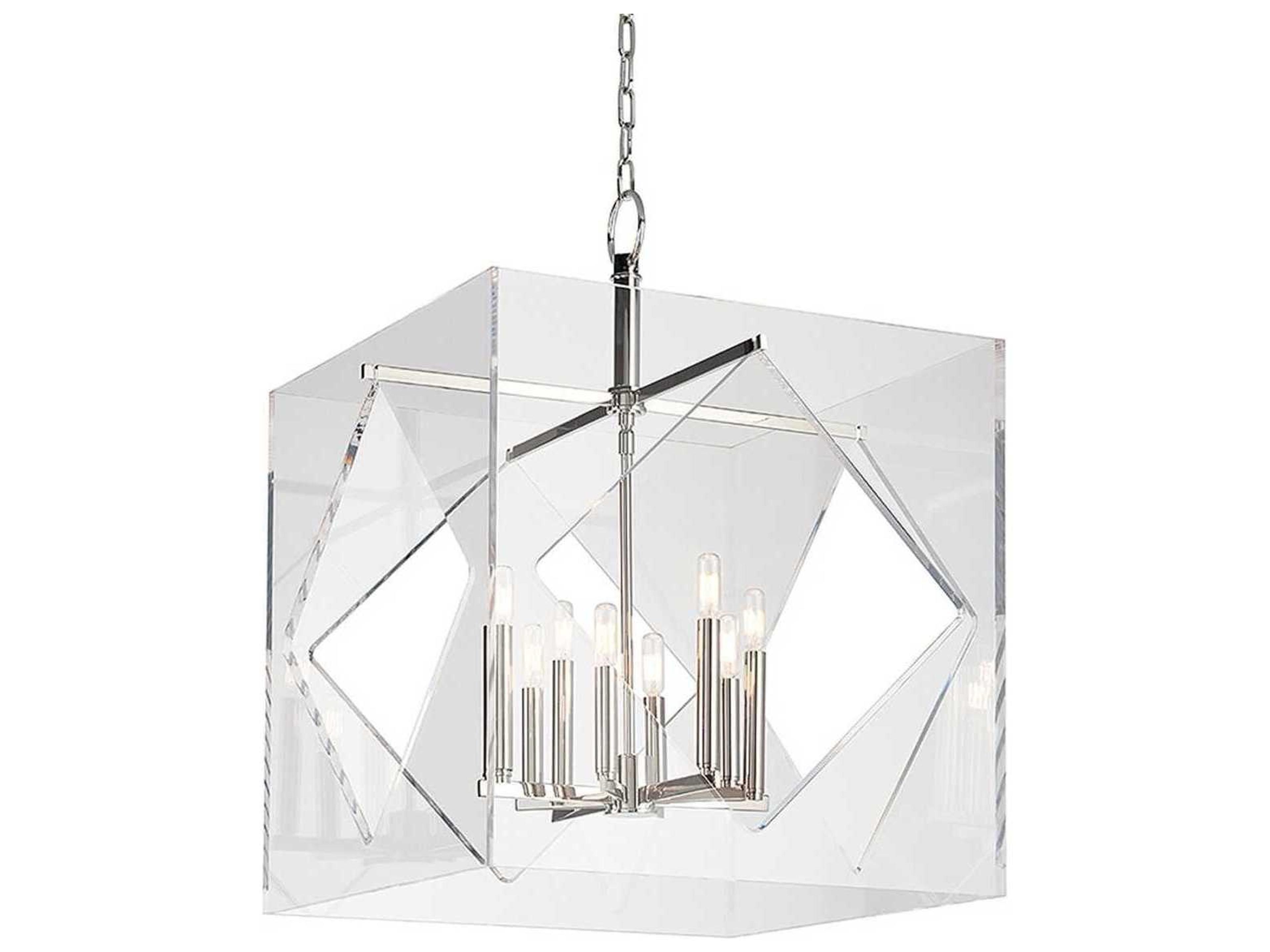 Hudson Valley Travis 8-Light Polished Nickel Clear Candelabra Chandelier