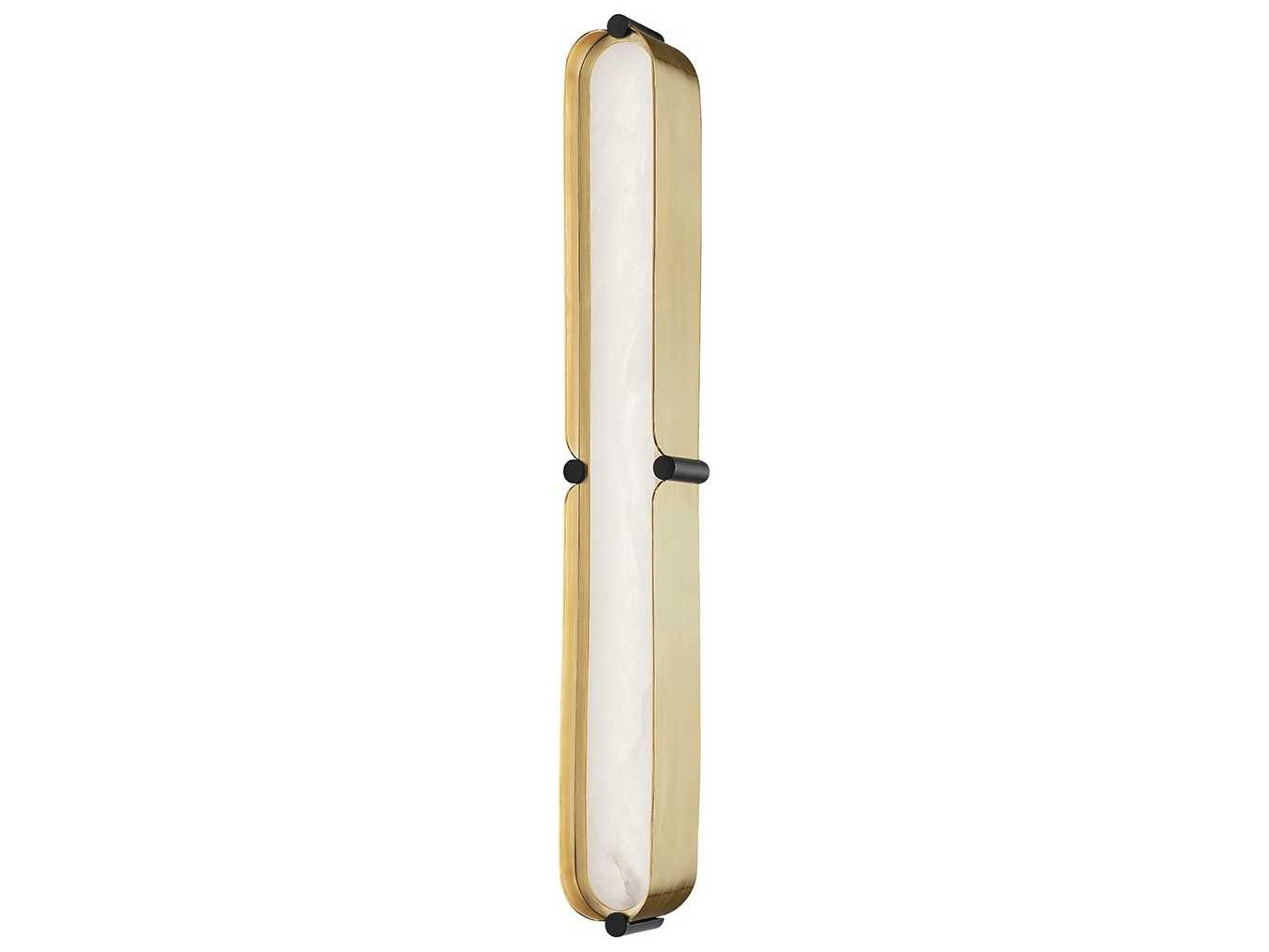 Hudson Valley Tribeca 1-Light Aged Brass Black LED Vanity Light