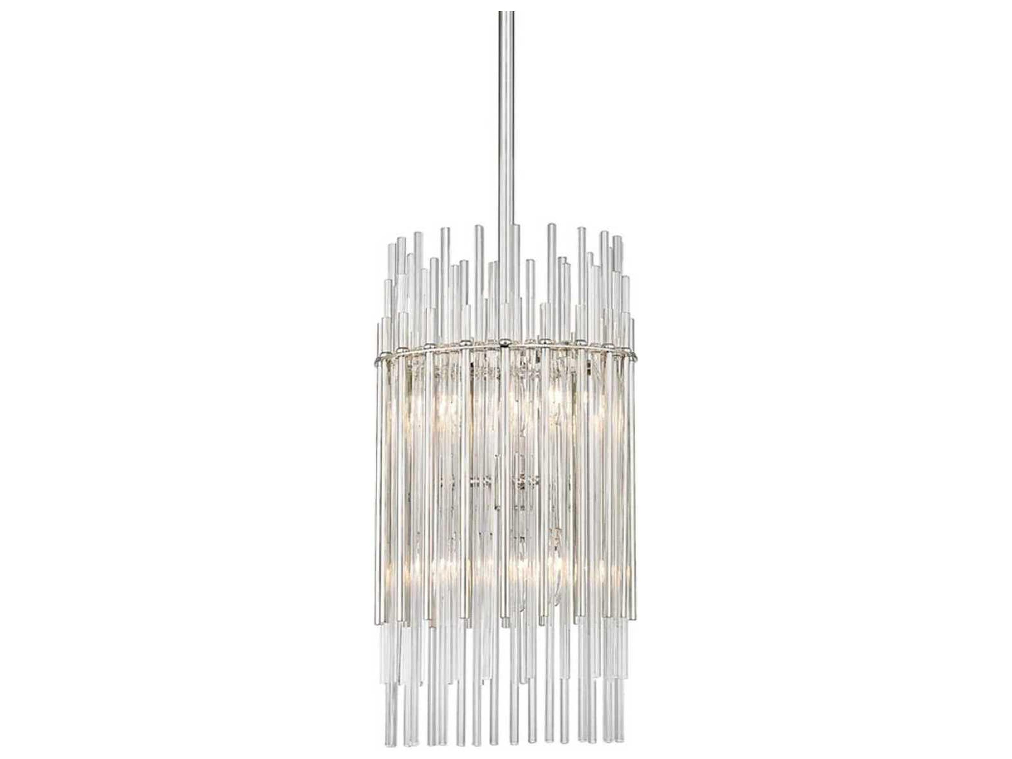 Hudson Valley Wallis 6-Light Polished Nickel Clear Glass Mini Pendant