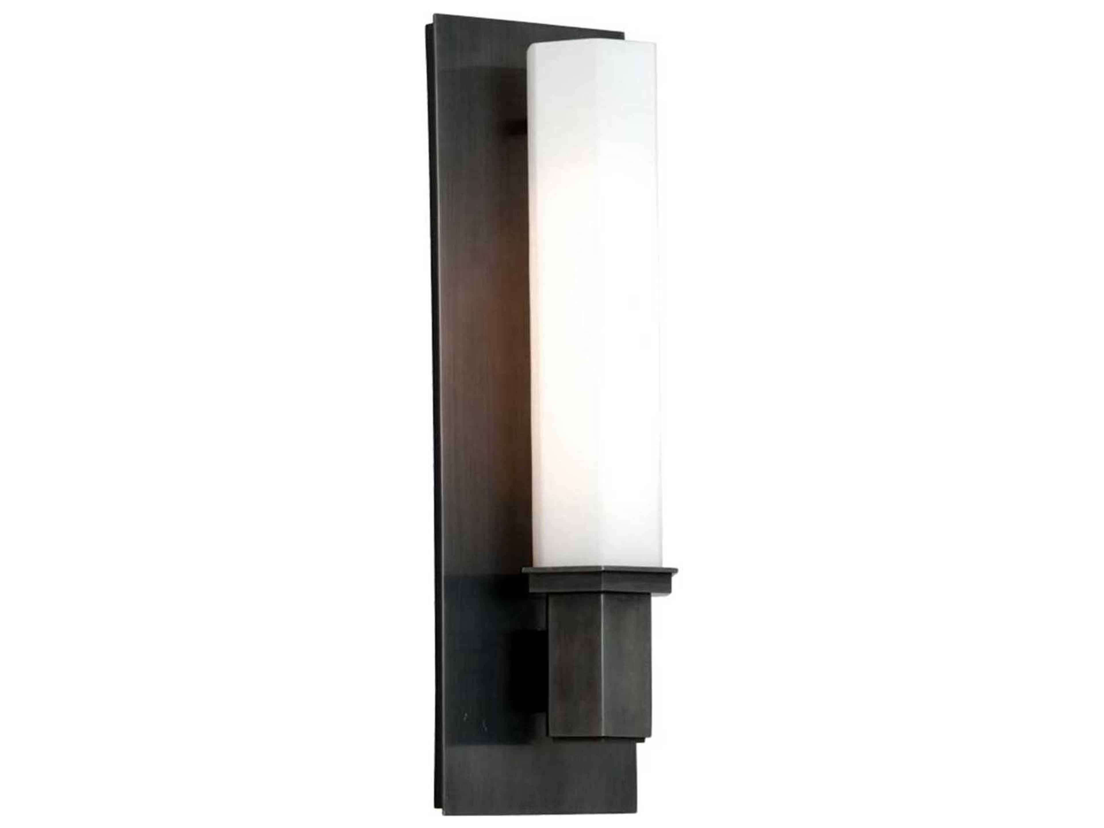 Hudson Valley Walton 1-Light Old Bronze Off White Glass Wall Sconce