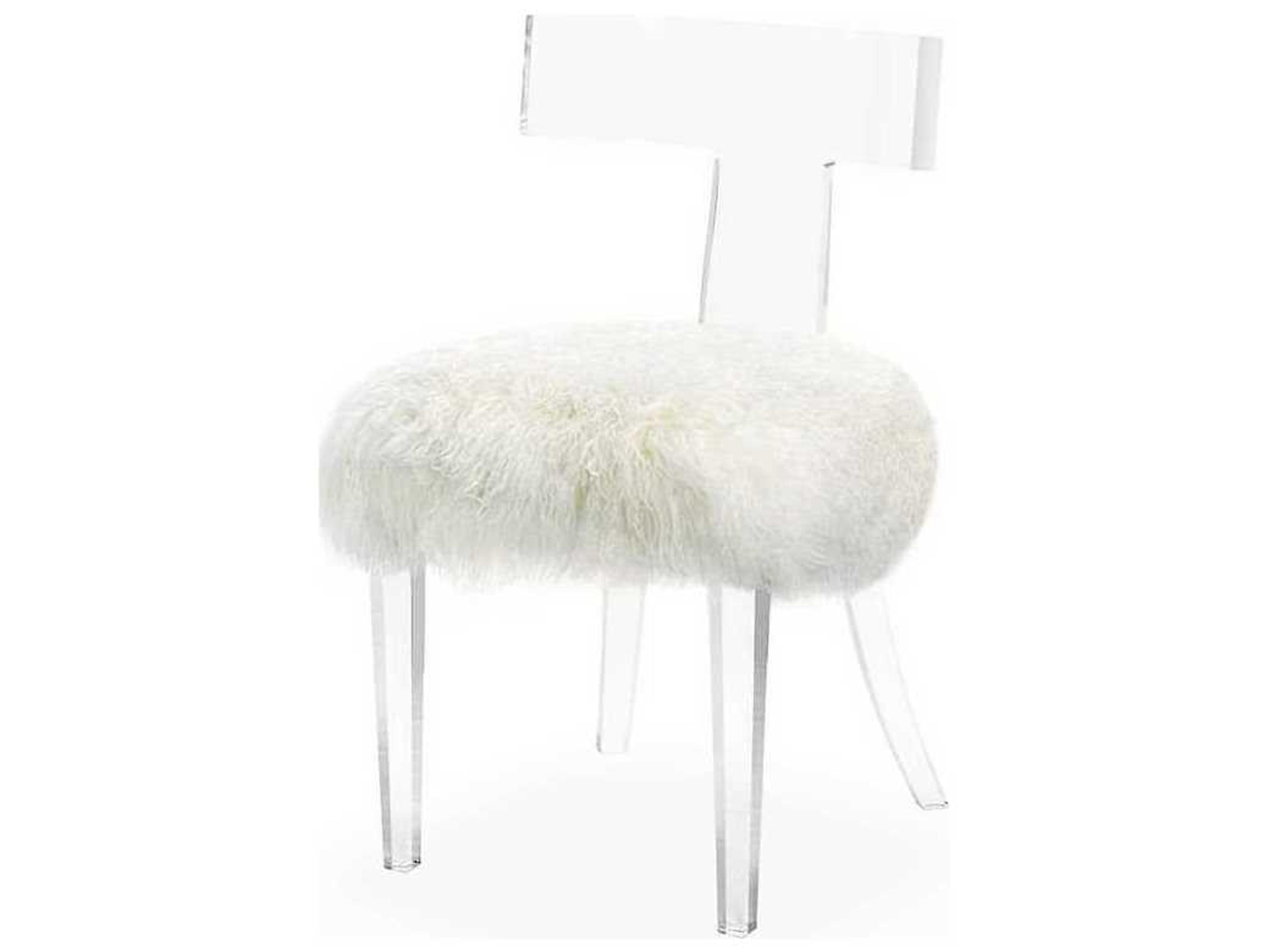 Interlude Home Tristan Clear Leather Accent Chair
