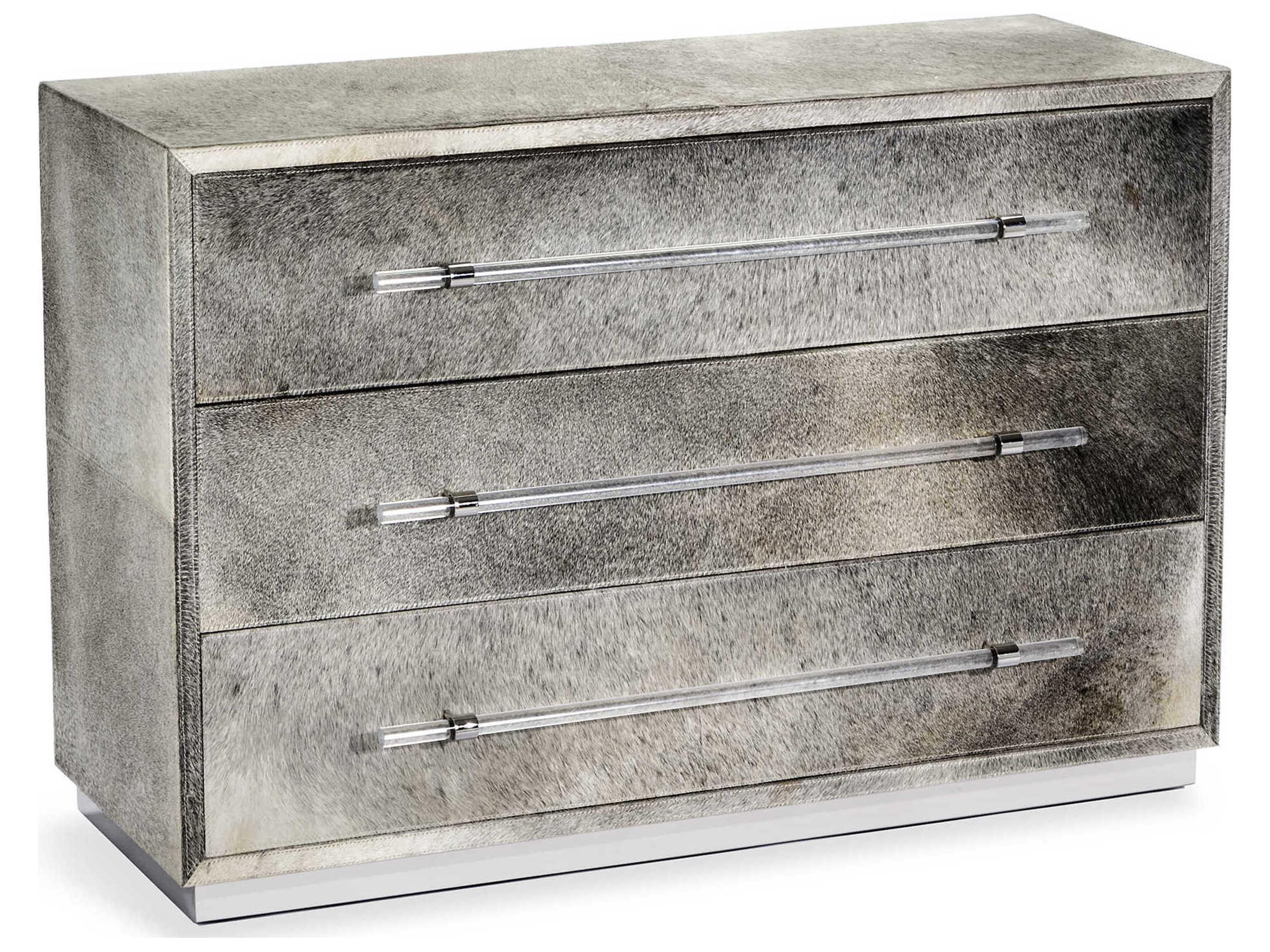Interlude Home Cassian 3-Drawers Gray Accent Chest