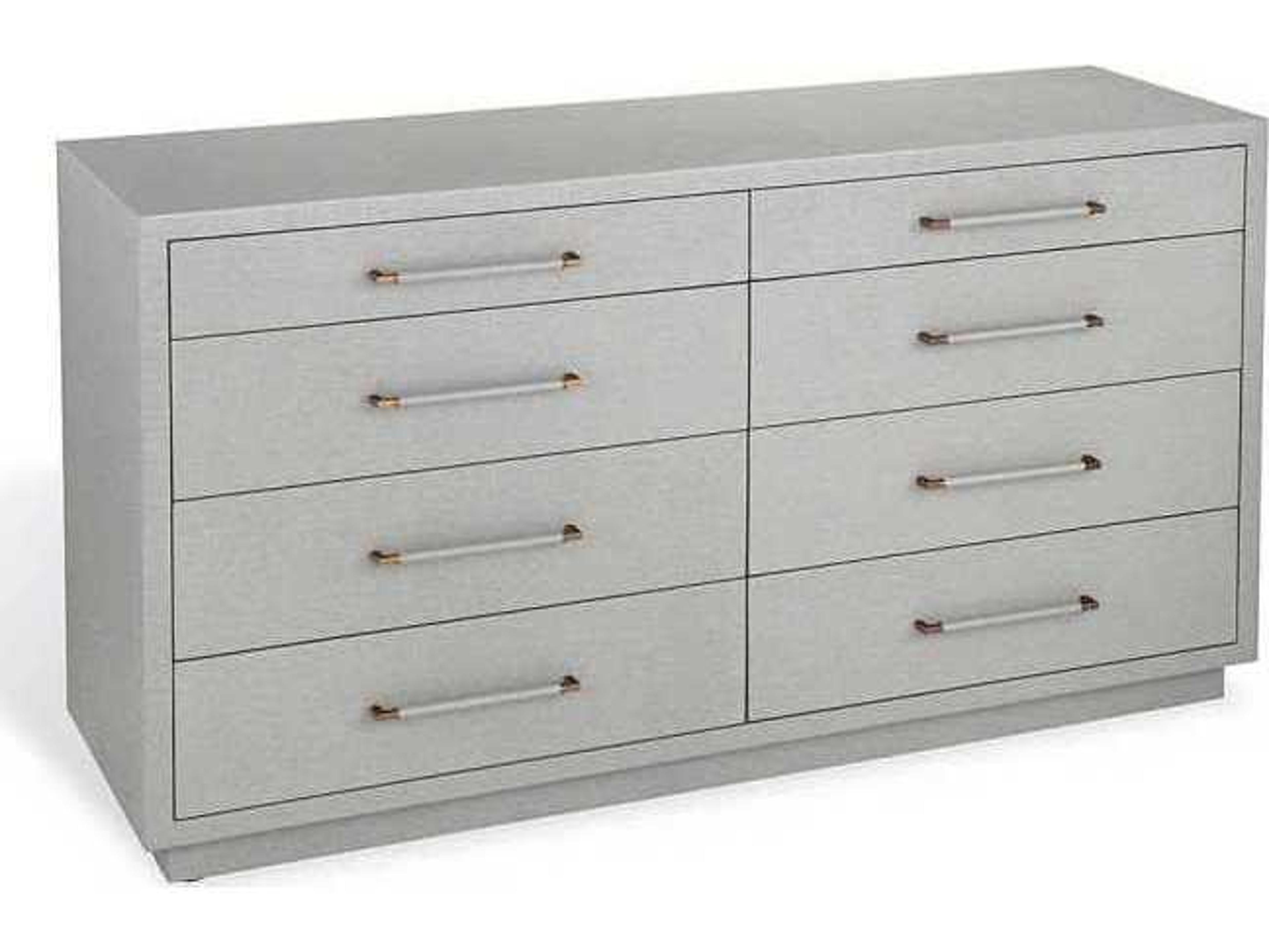 Interlude Home Taylor 8-Drawers Gray Double Dresser