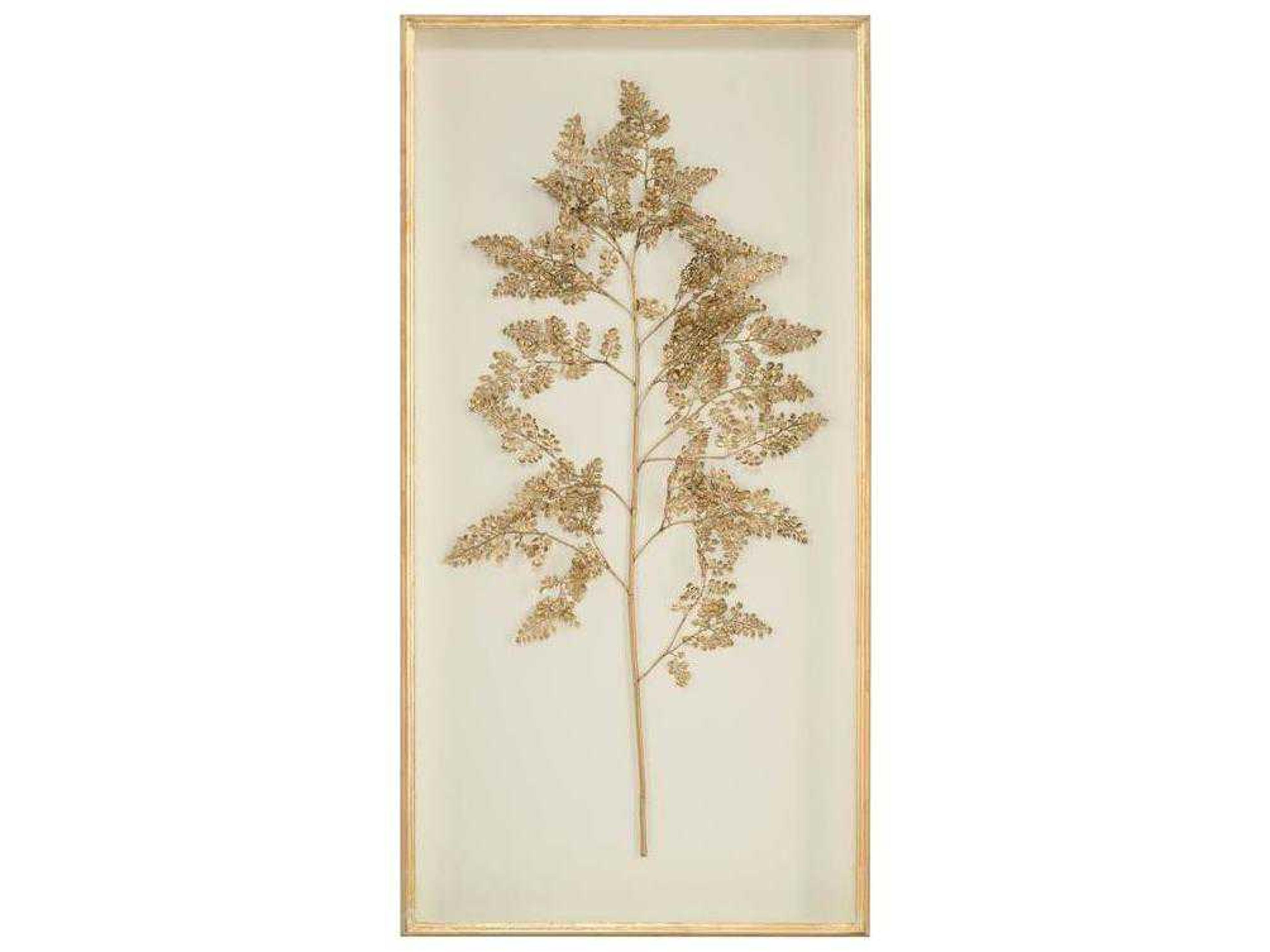 John Richard Golden Frond-II On Ivory Wall Art