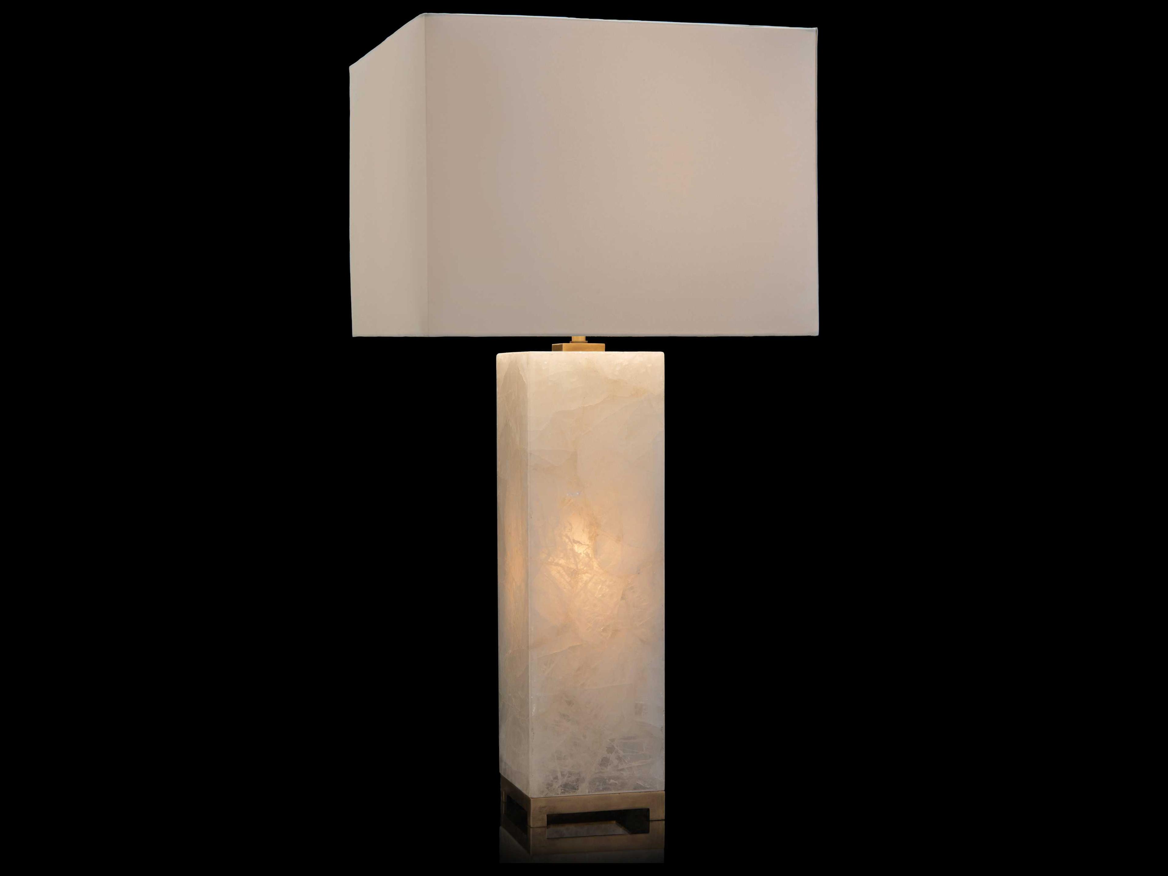 John Richard Mark McDowell Illuminated Calcite Buffet/Table Antique Brass LED Buffet Lamp