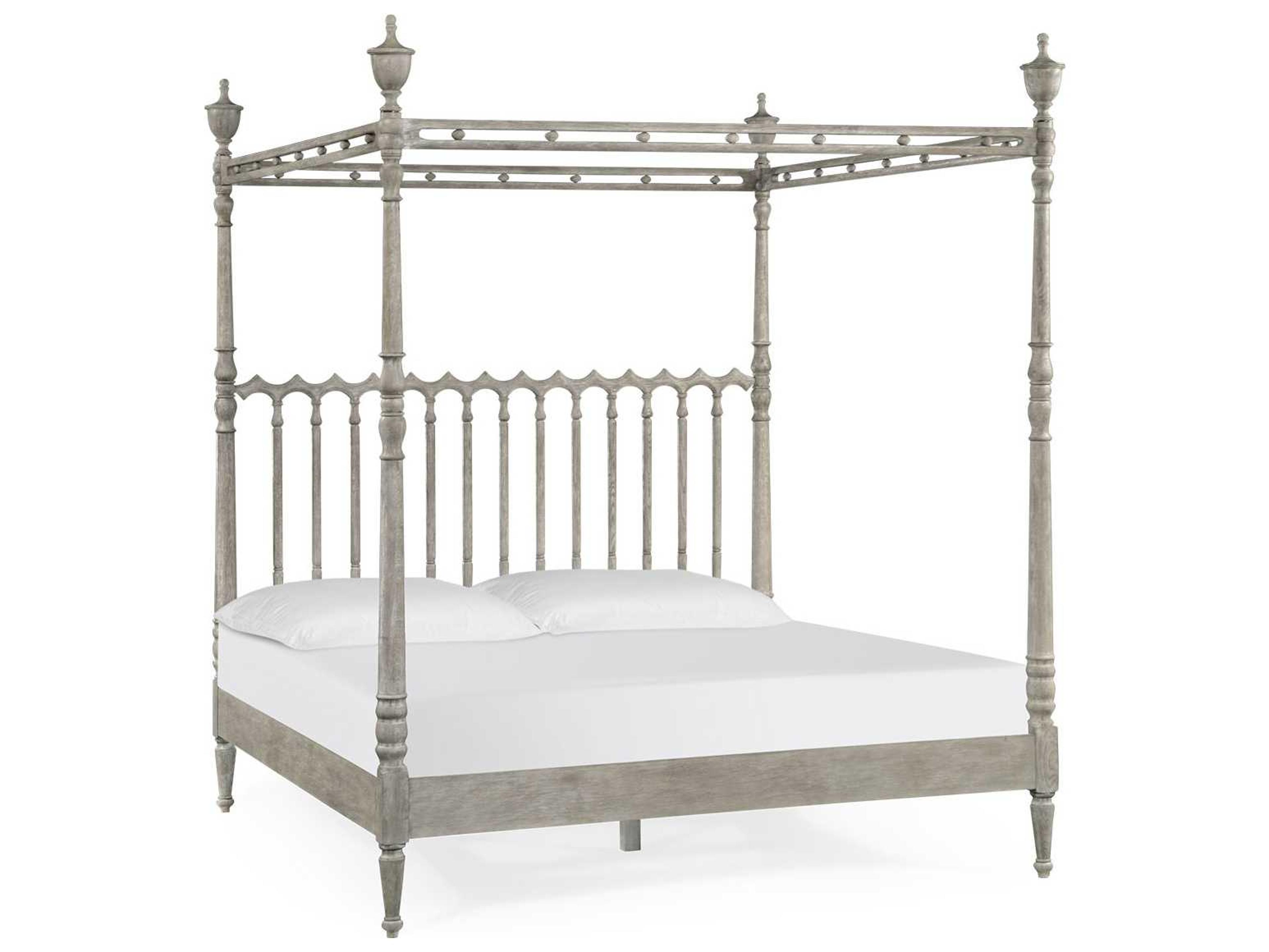 Jonathan Charles William Yeoward Collected Greyed Oak Wood King Poster Bed
