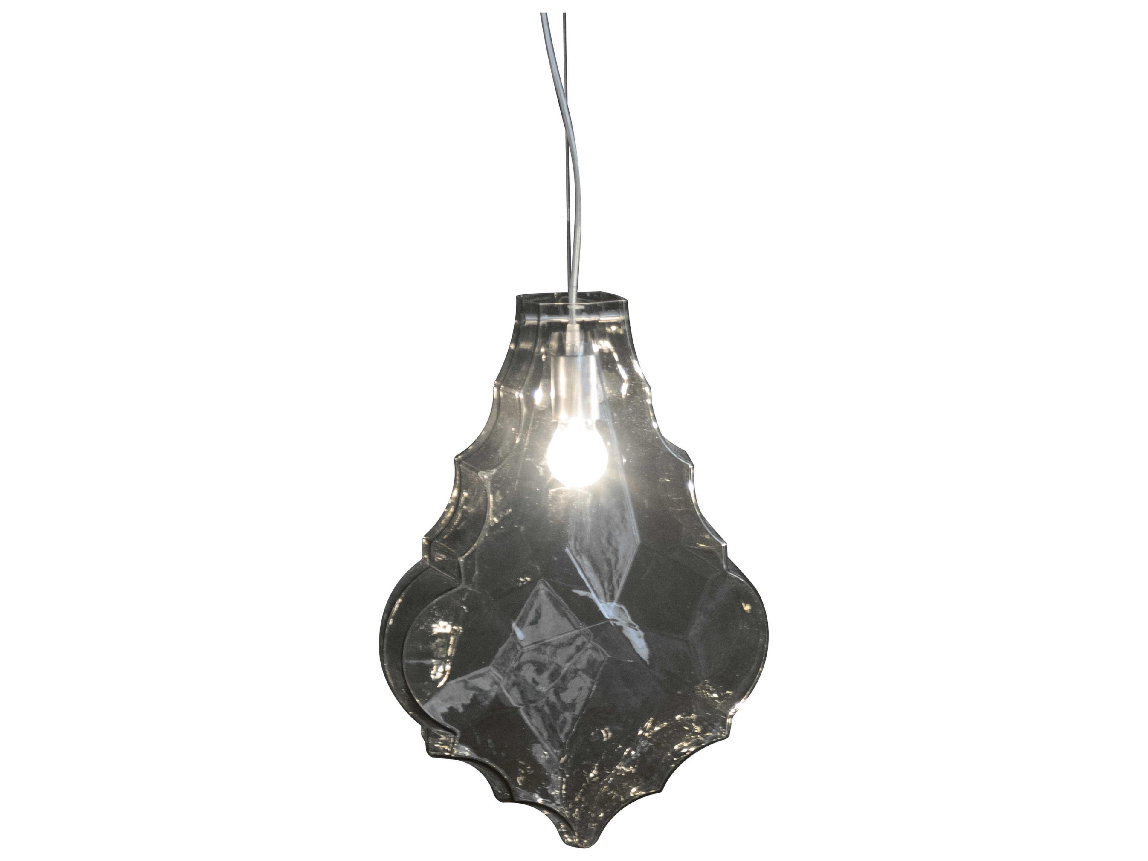 Karman 1-Light Smoked Gray Glass LED Geometric Pendant