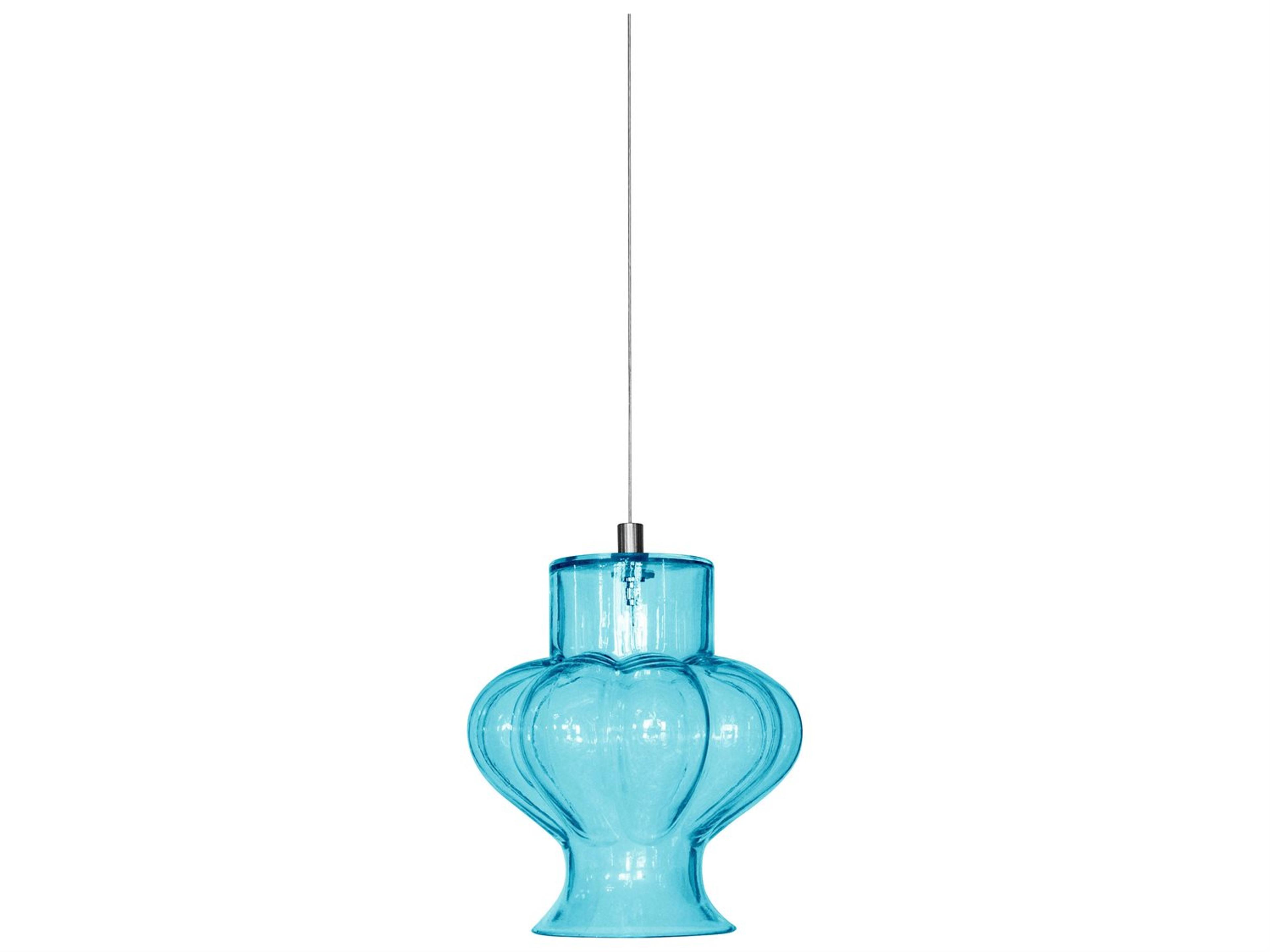 Karman Ceraunavolta 1-Light Tiffany Blue Glass LED Geometric Mini Pendant