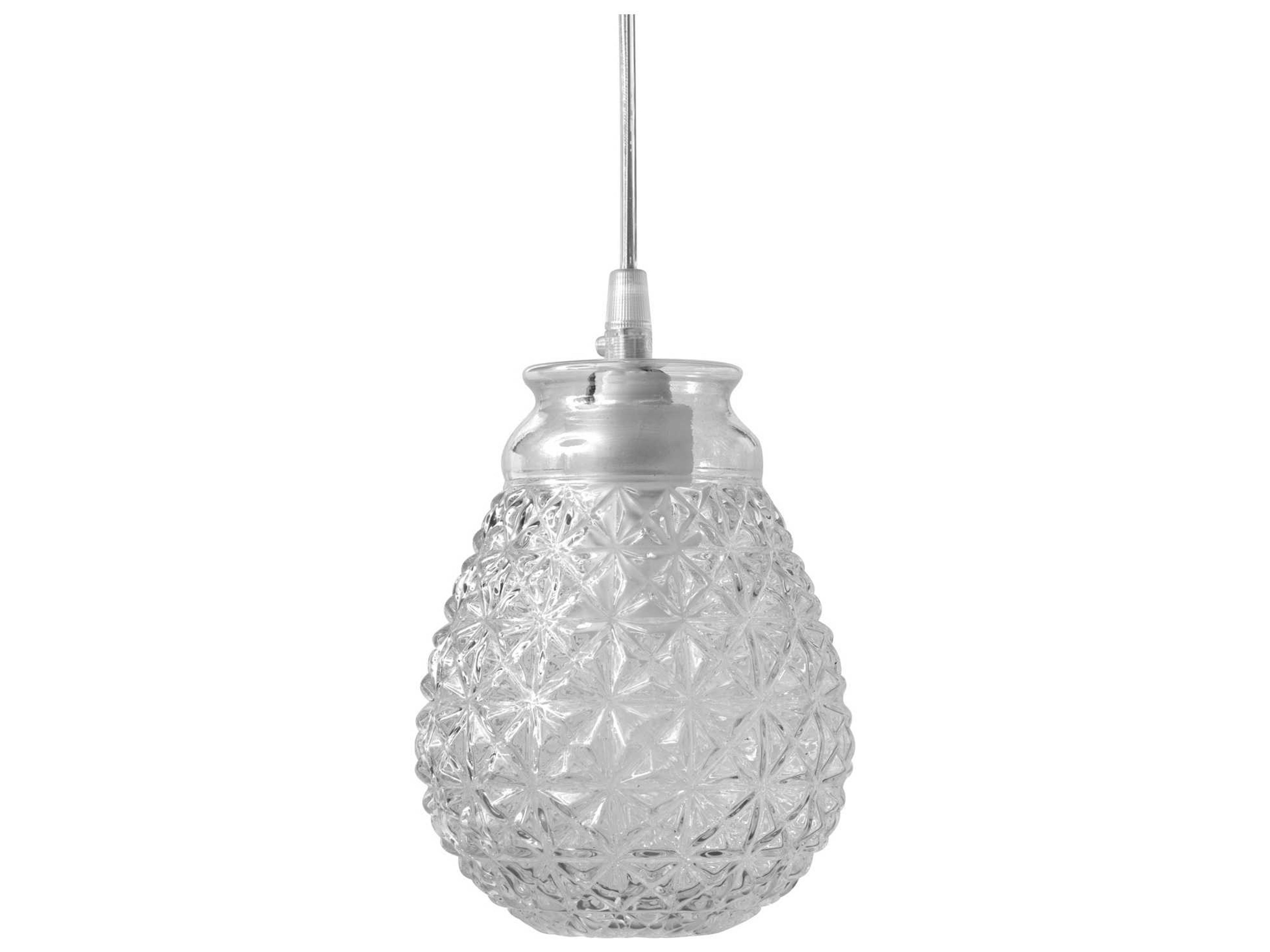 Karman Ceraunavolta 1-Light Transparent Clear Glass LED Geometric Mini Pendant