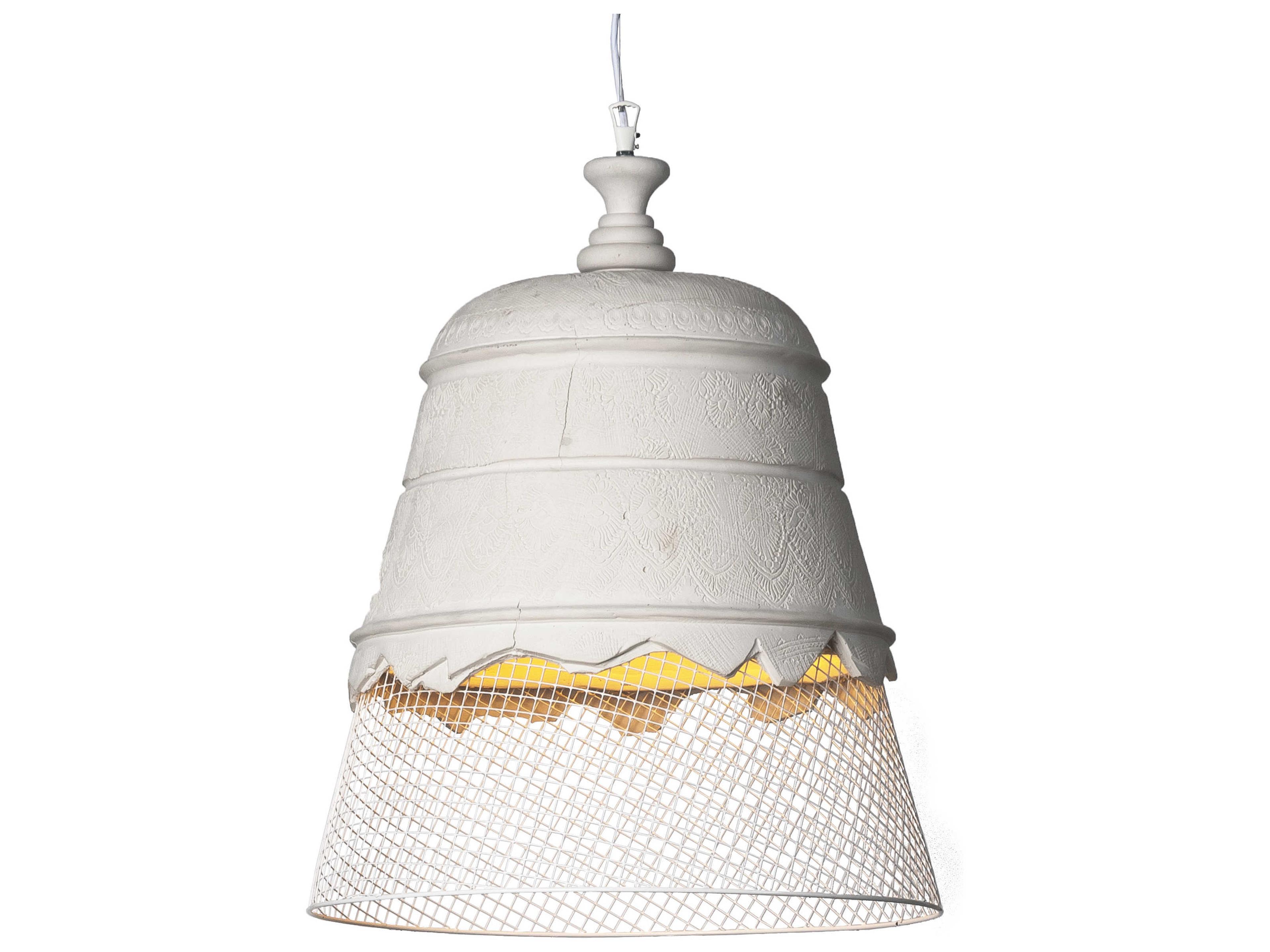 Karman Domenica 1-Light White LED Bell Pendant