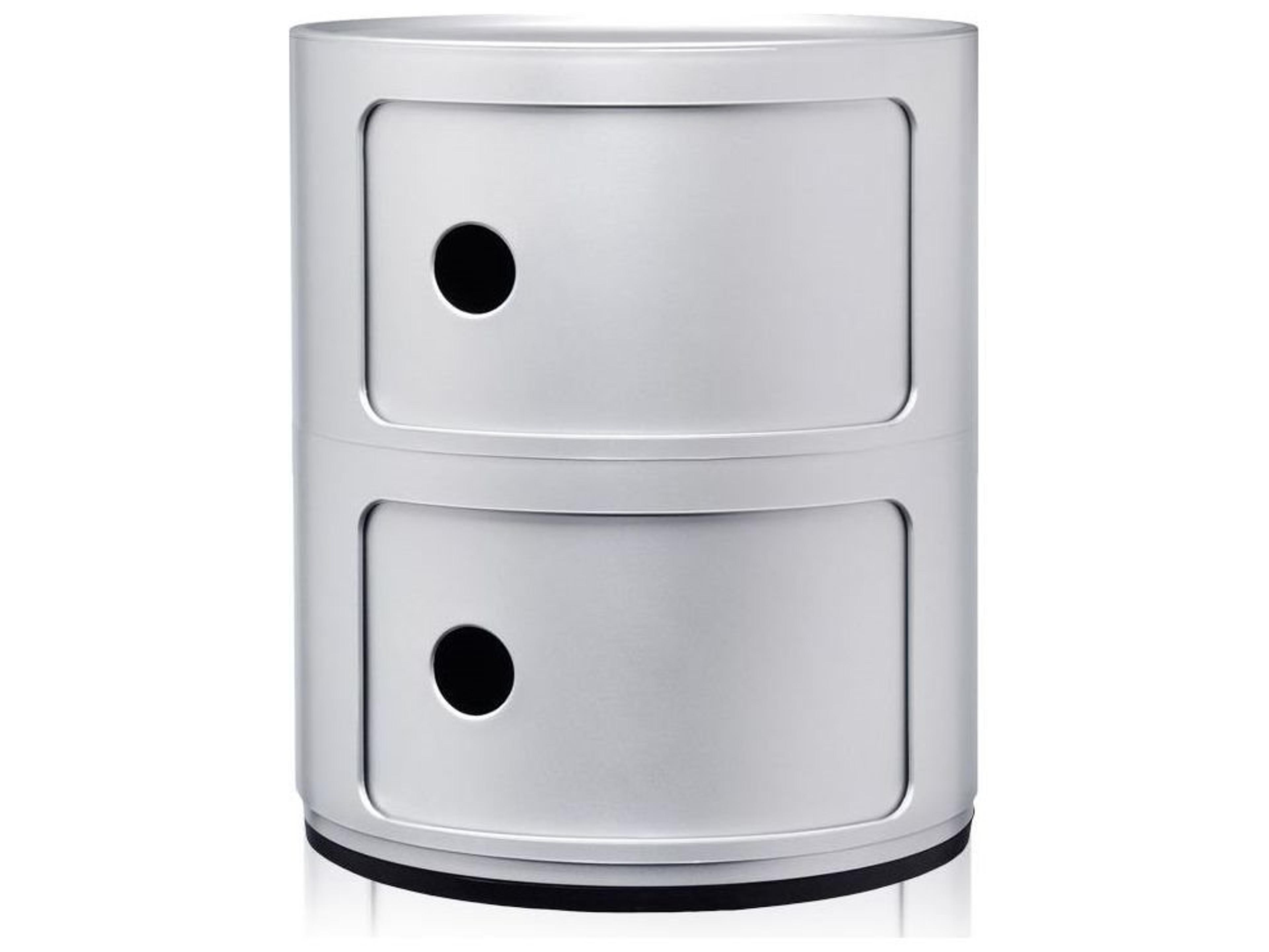 Kartell Componibili Silver File Cabinet
