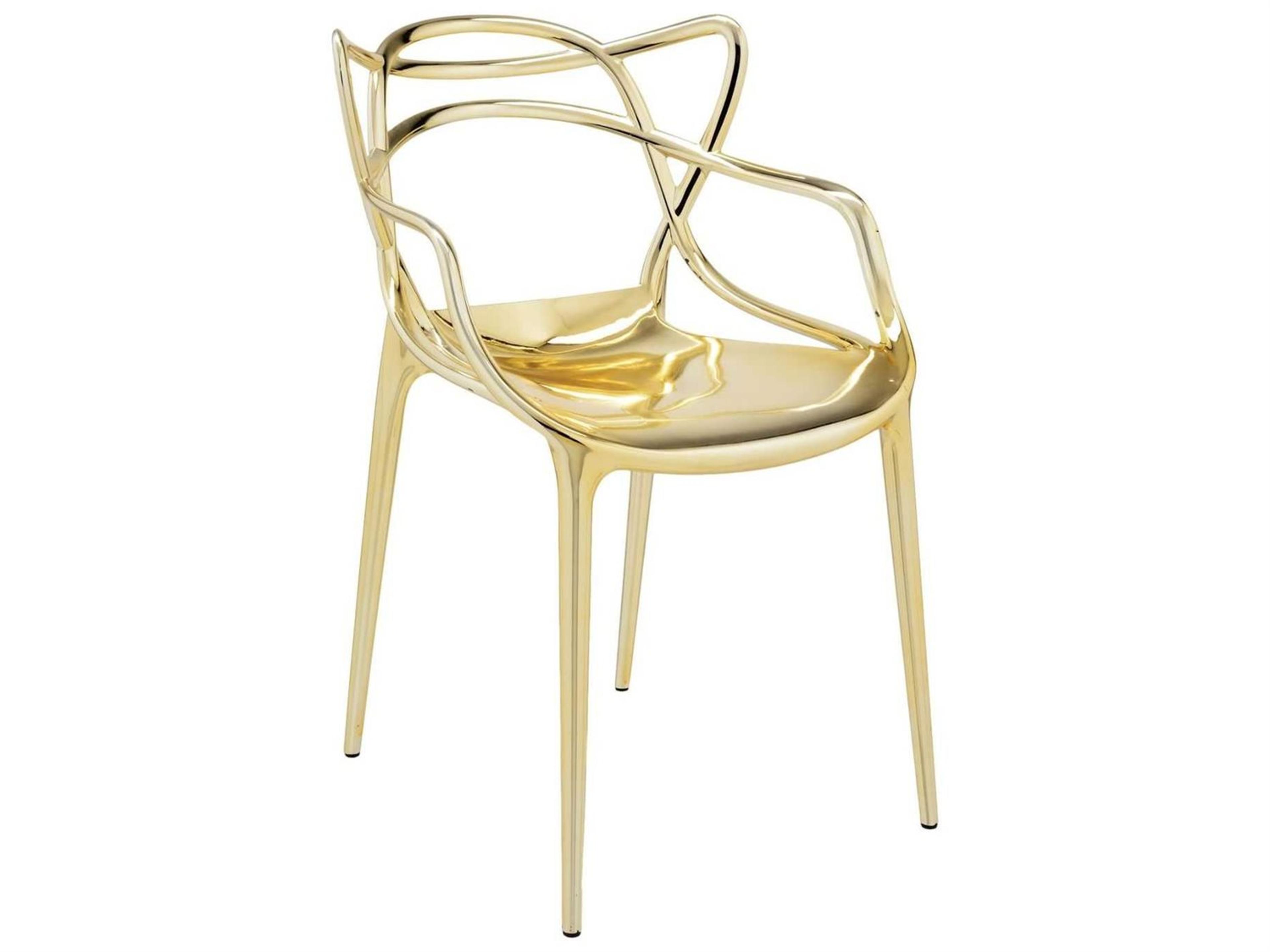 Kartell Masters Gold Arm Dining Chair  (Sold in 2)