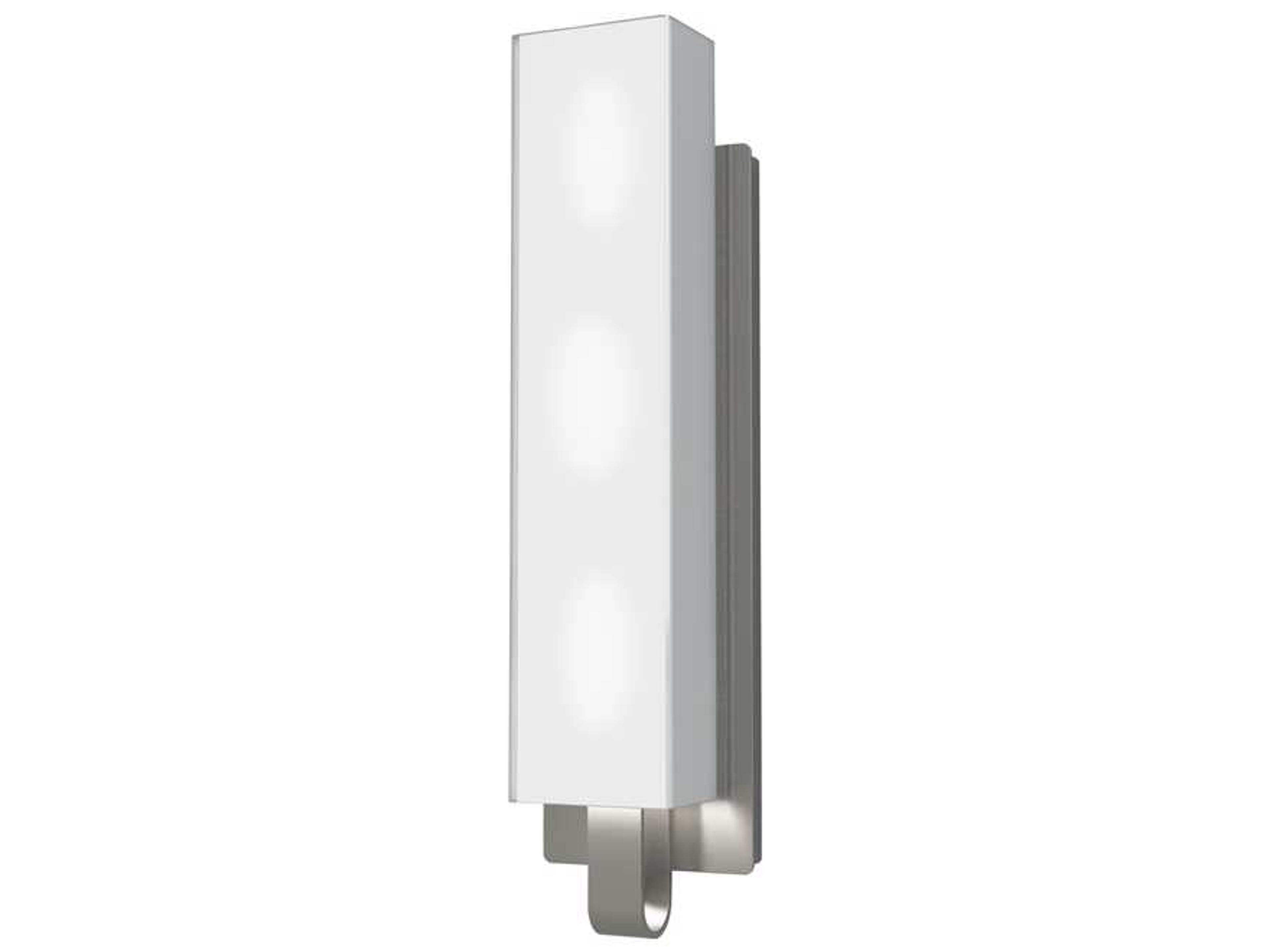 Larissa Satin Nickel Glass Vanity Light