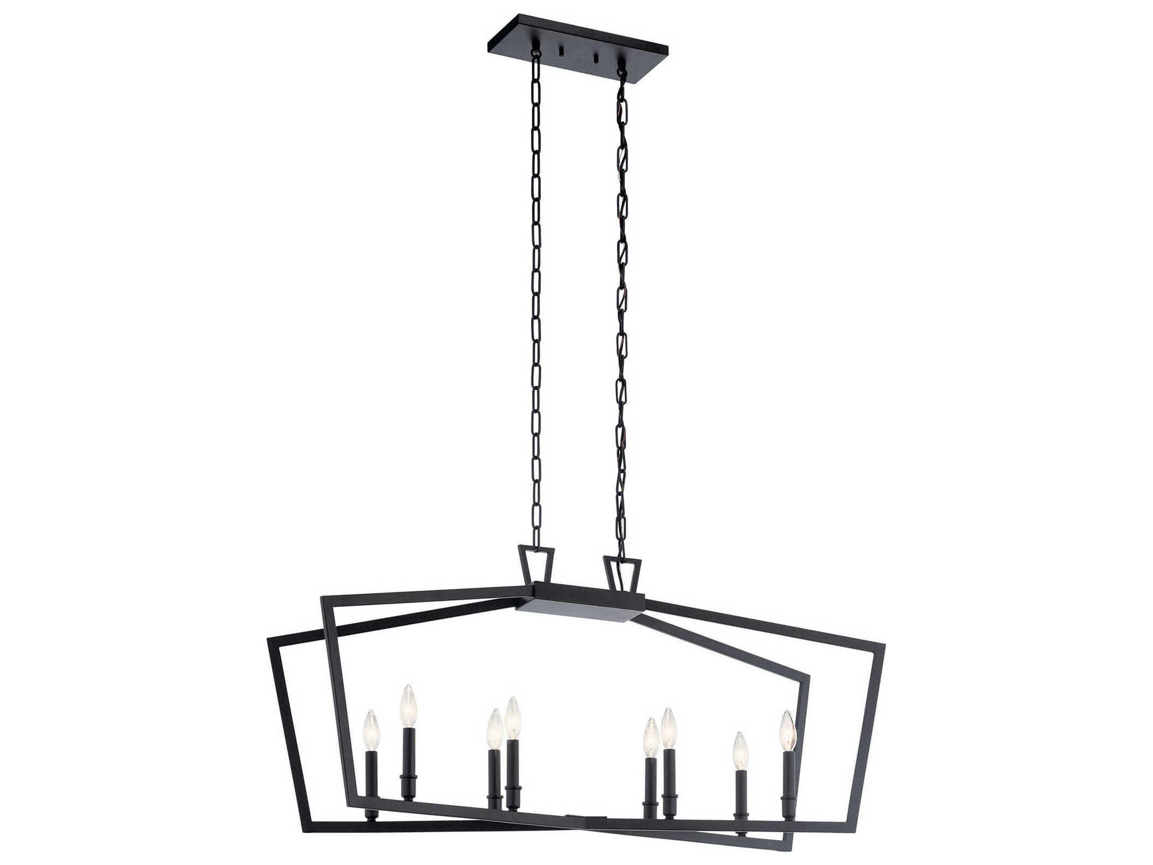 Kichler Abbotswell 8-Light Black Geometric Island Pendant