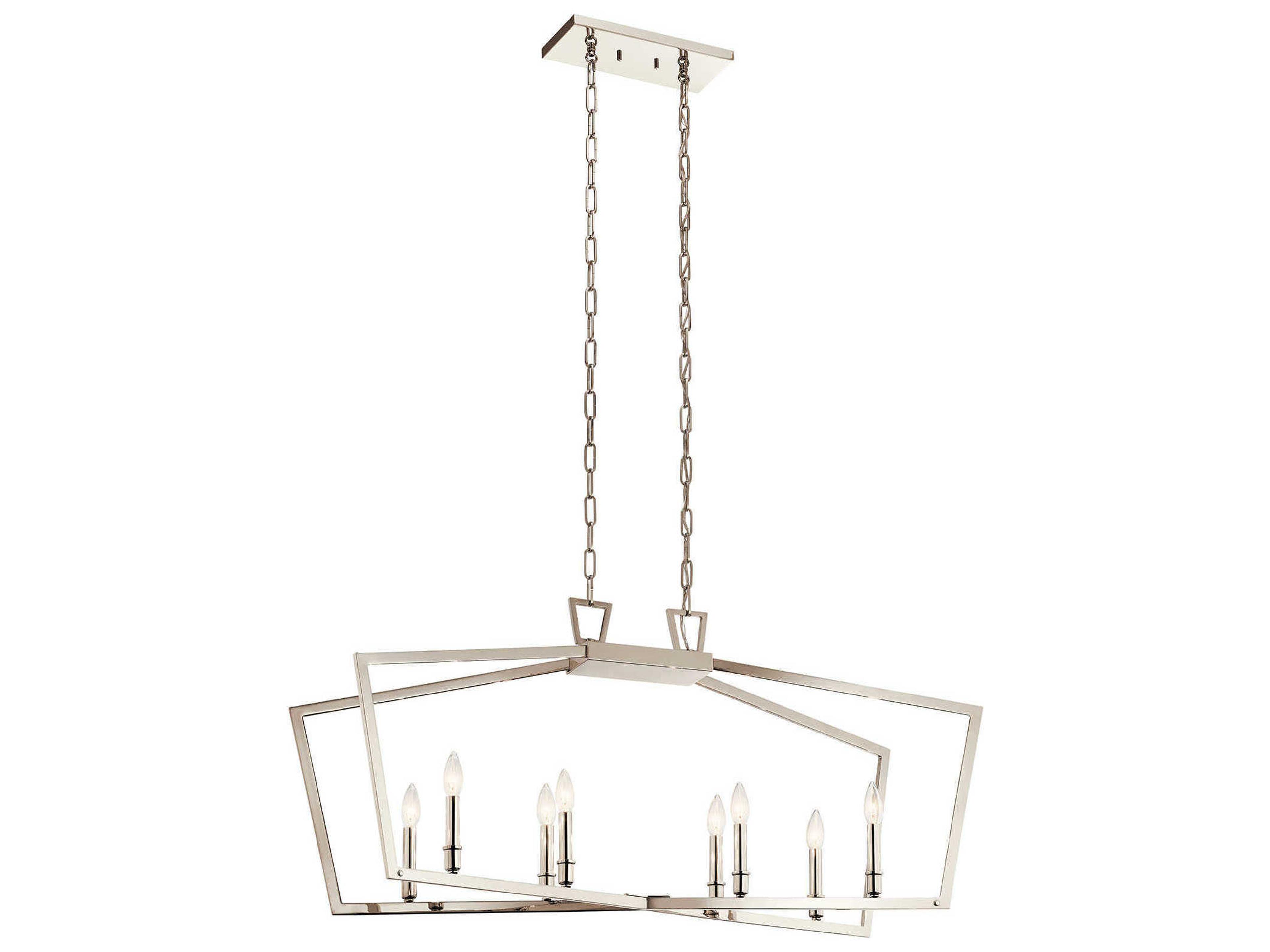 Kichler Abbotswell 8-Light Polished Nickel Geometric Island Pendant