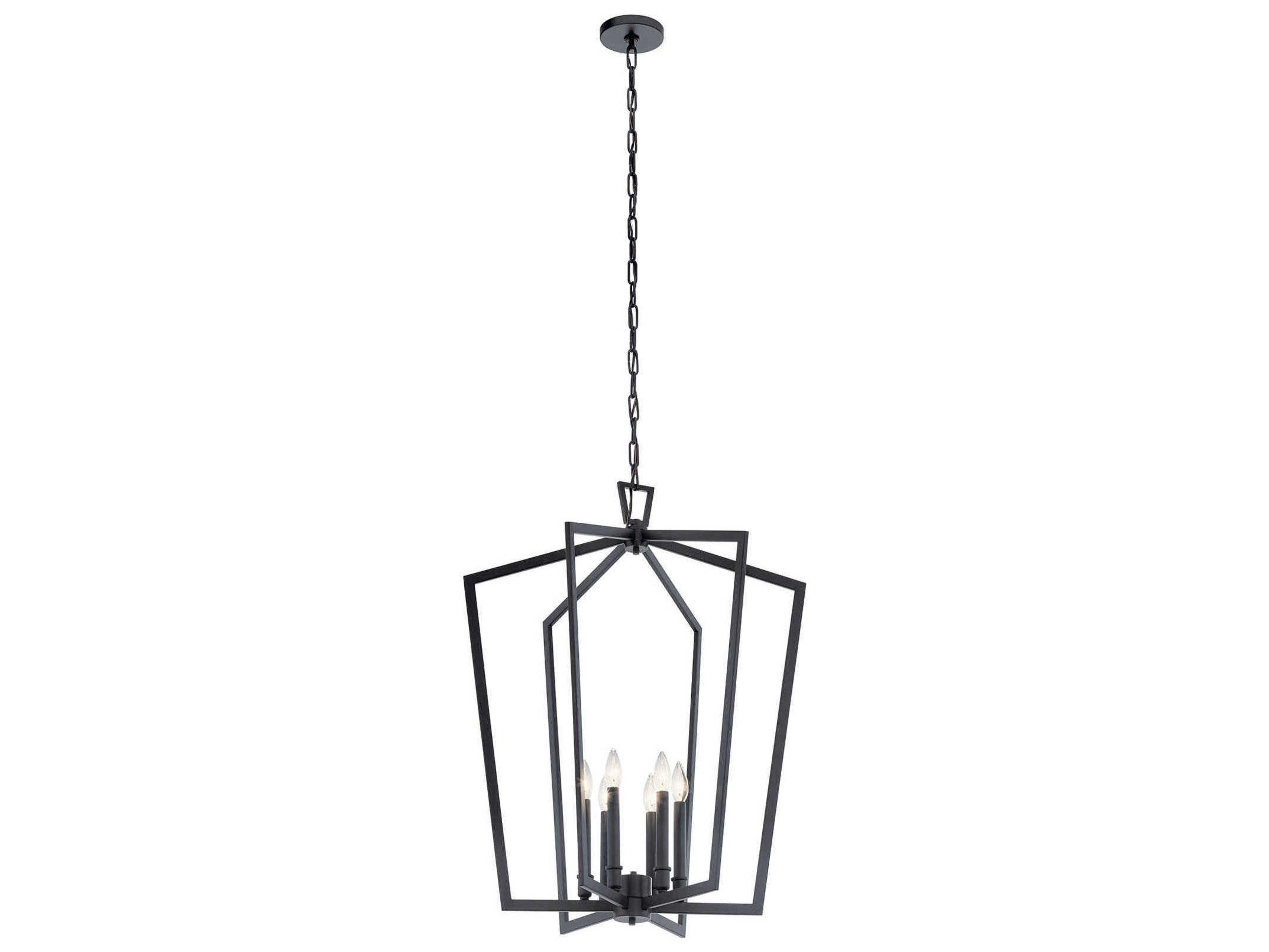Kichler Abbotswell 6-Light Black Geometric Pendant