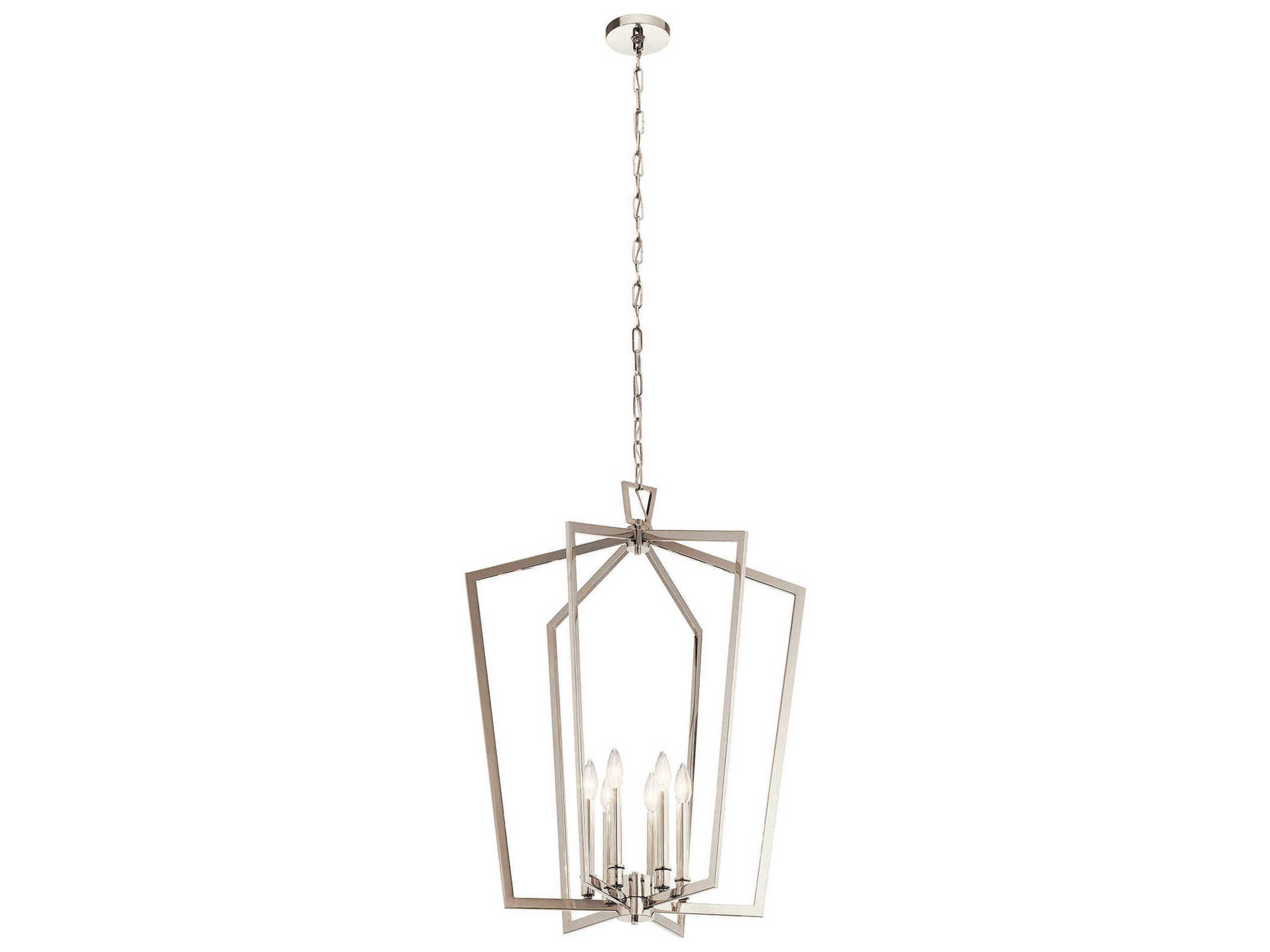 Kichler Abbotswell 6-Light Polished Nickel Geometric Pendant