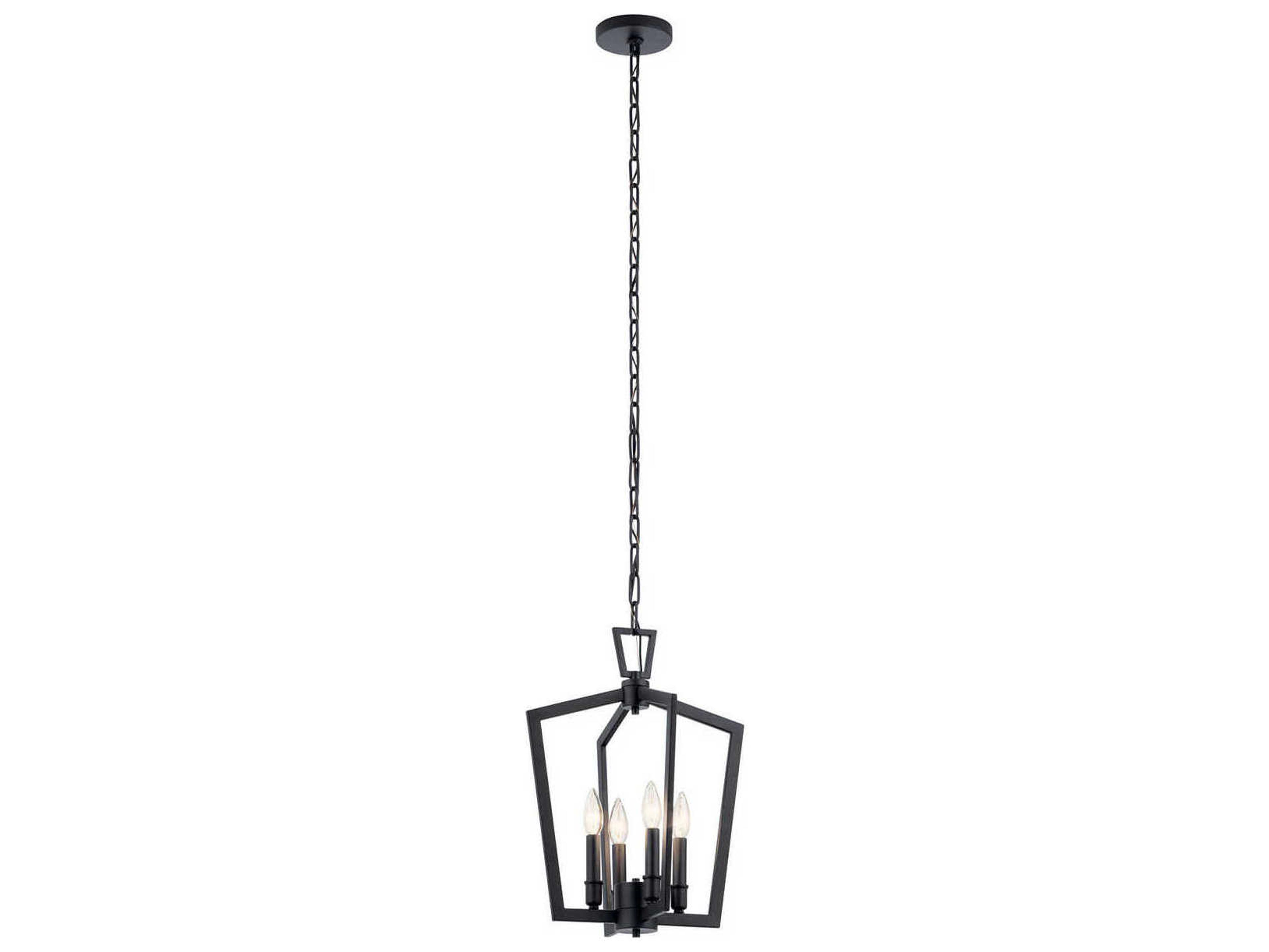 Kichler Abbotswell 4-Light Black Geometric Pendant