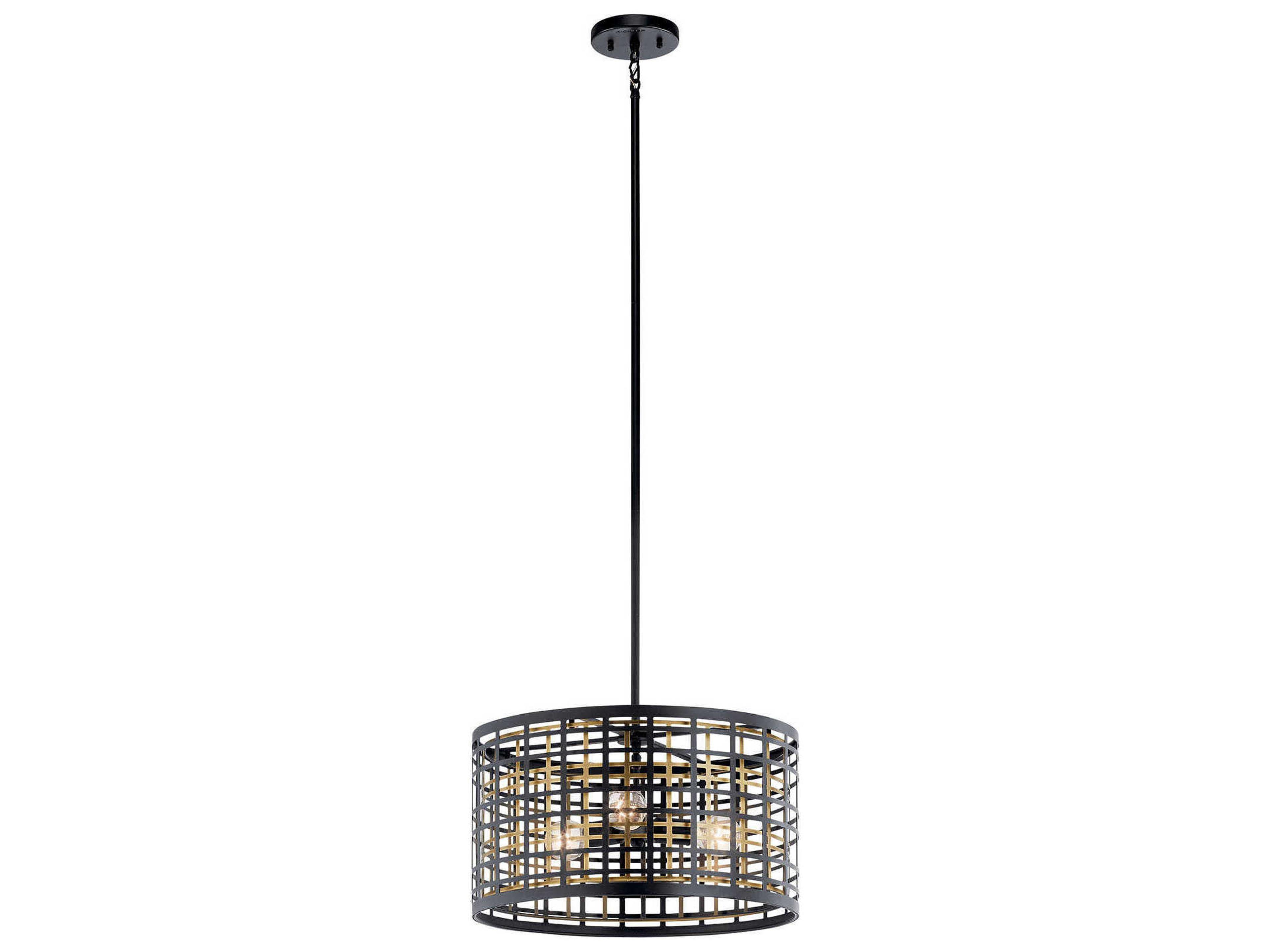 Kichler Aldergate 3-Light Black Cylinder Pendant