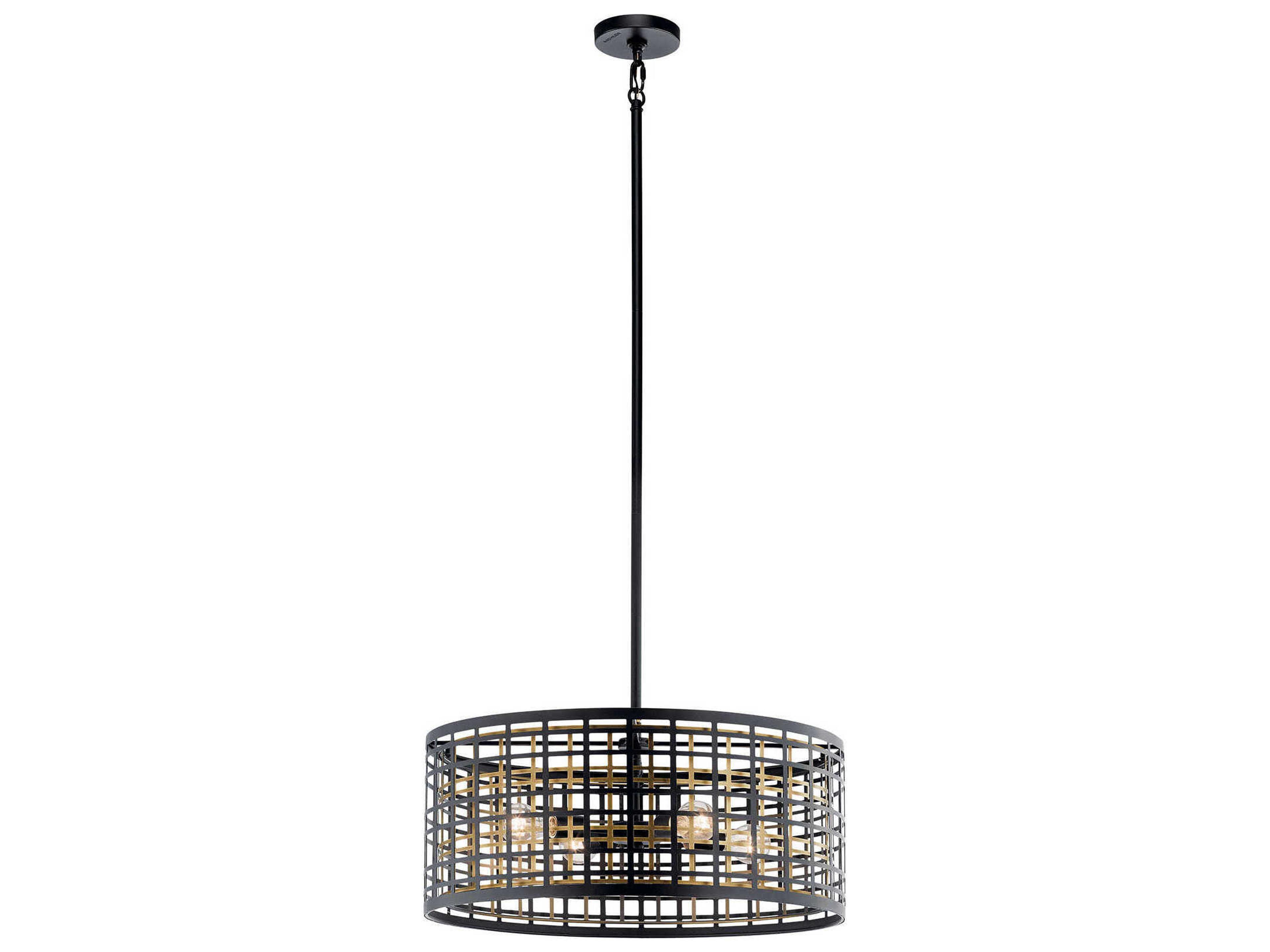 Kichler Aldergate 4-Light Black Cylinder Pendant
