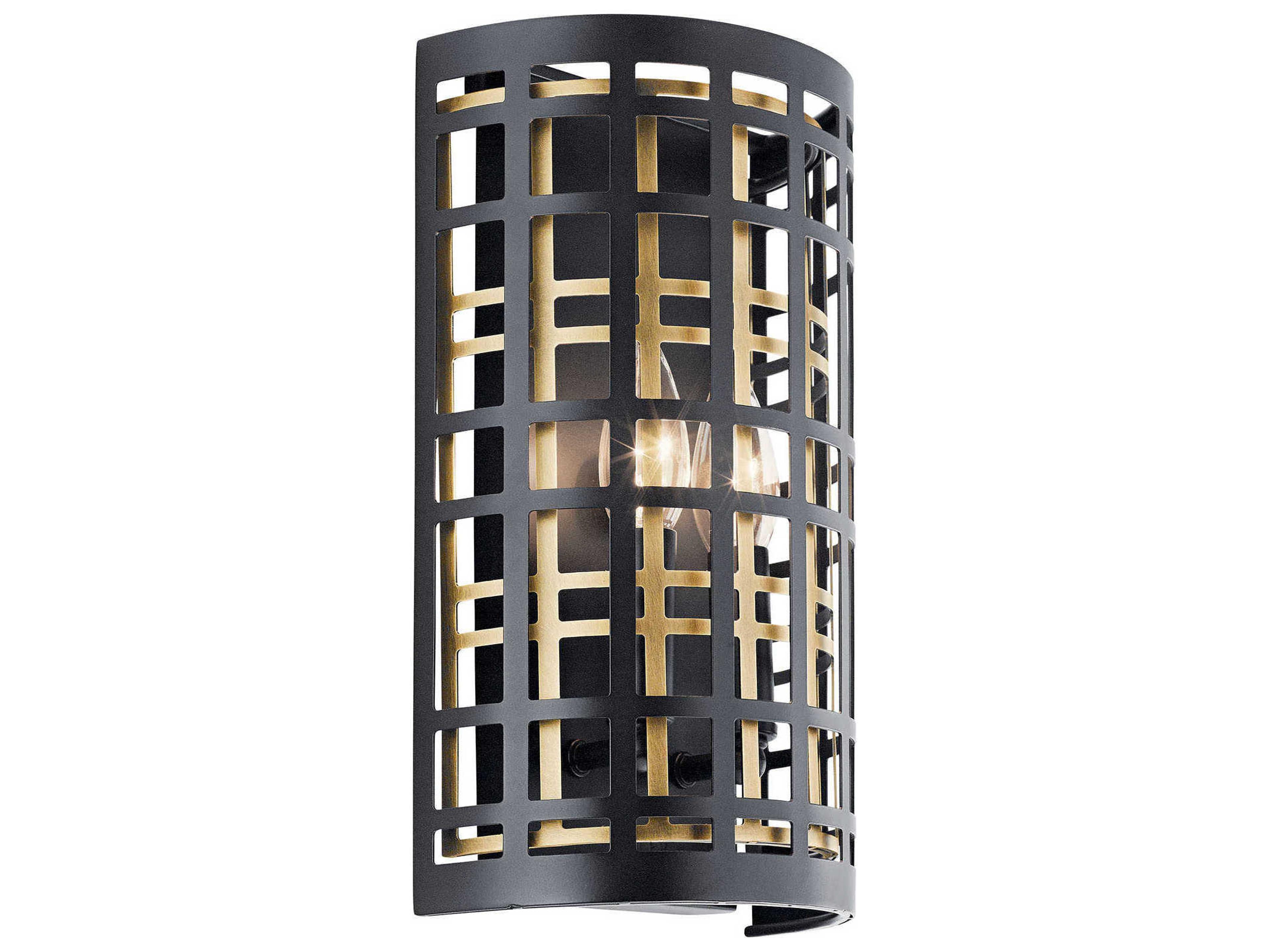 Kichler Aldergate 2-Light Black Wall Sconce