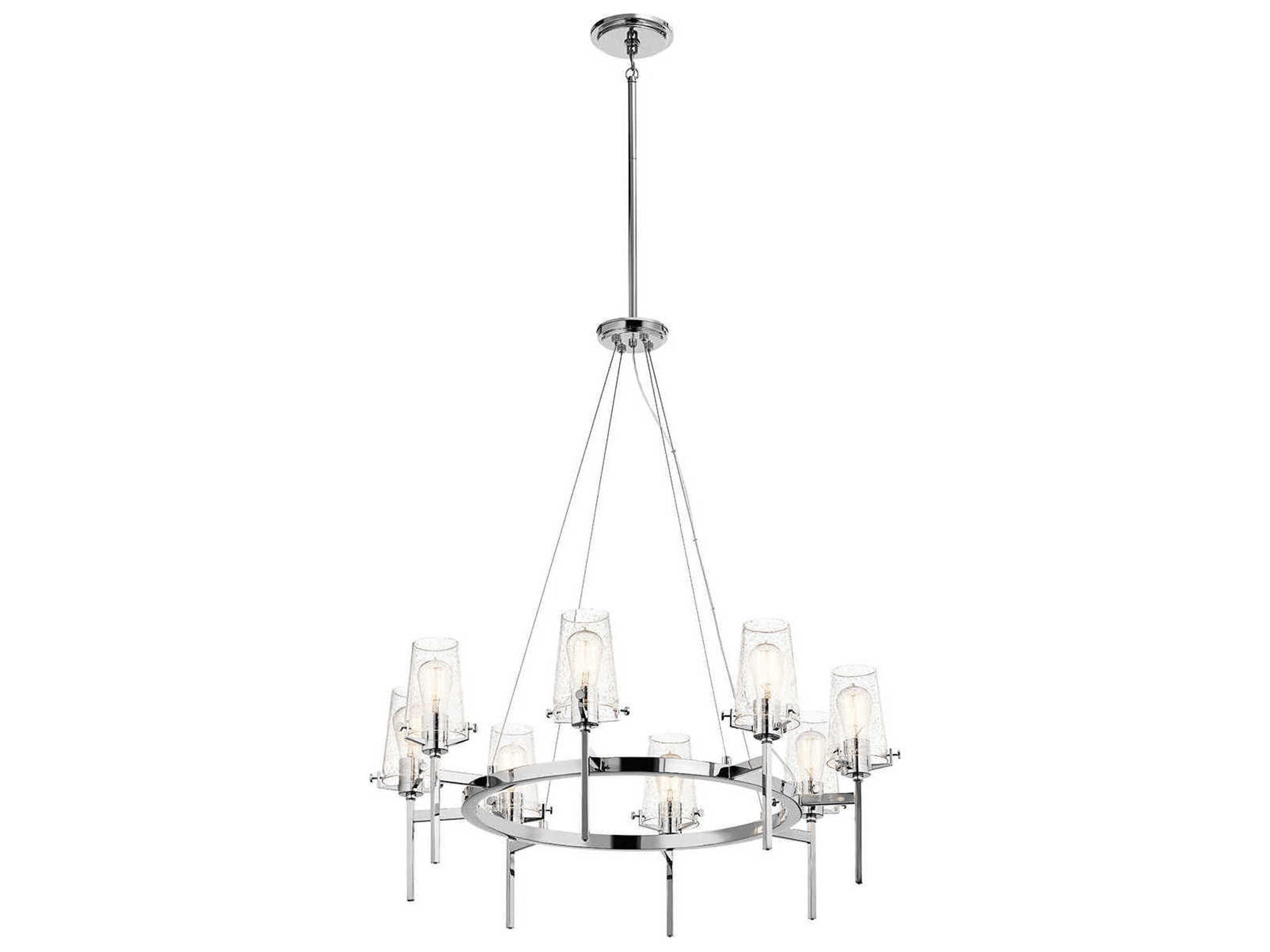 Kichler Alton 8-Light Chrome Glass Chandelier