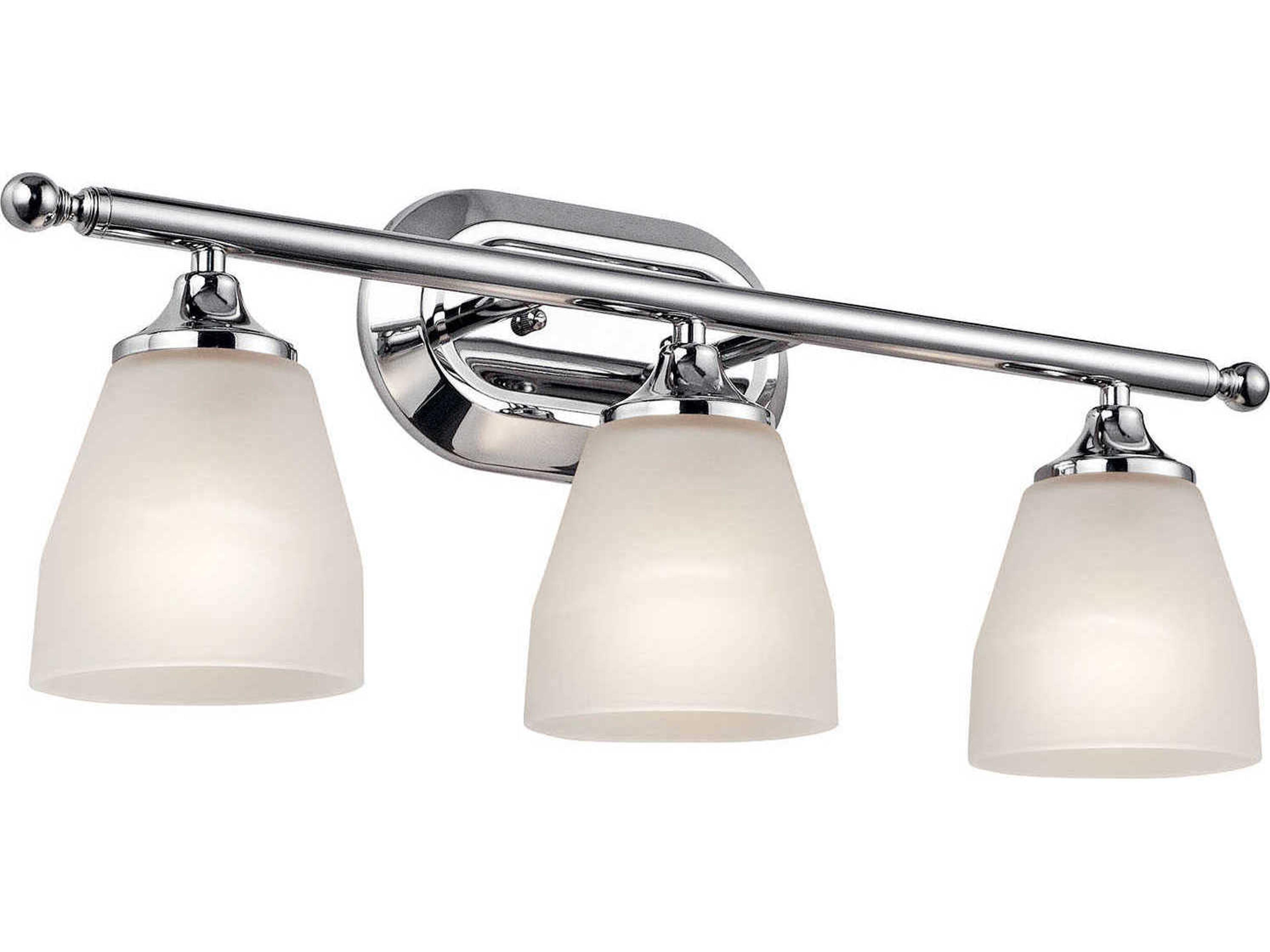 Kichler Ansonia 3-Light Chrome Glass Vanity Light