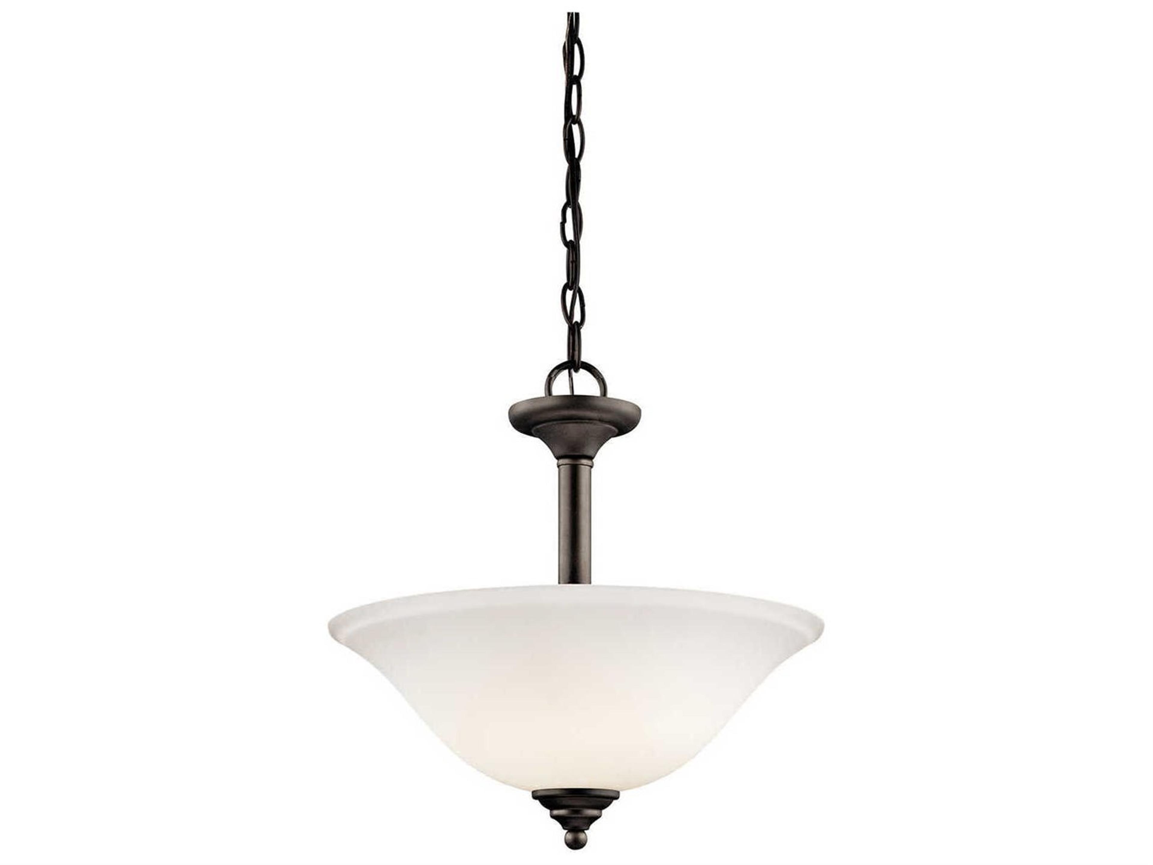 Kichler Armida 2-Light Olde Bronze Glass Bowl Round Pendant