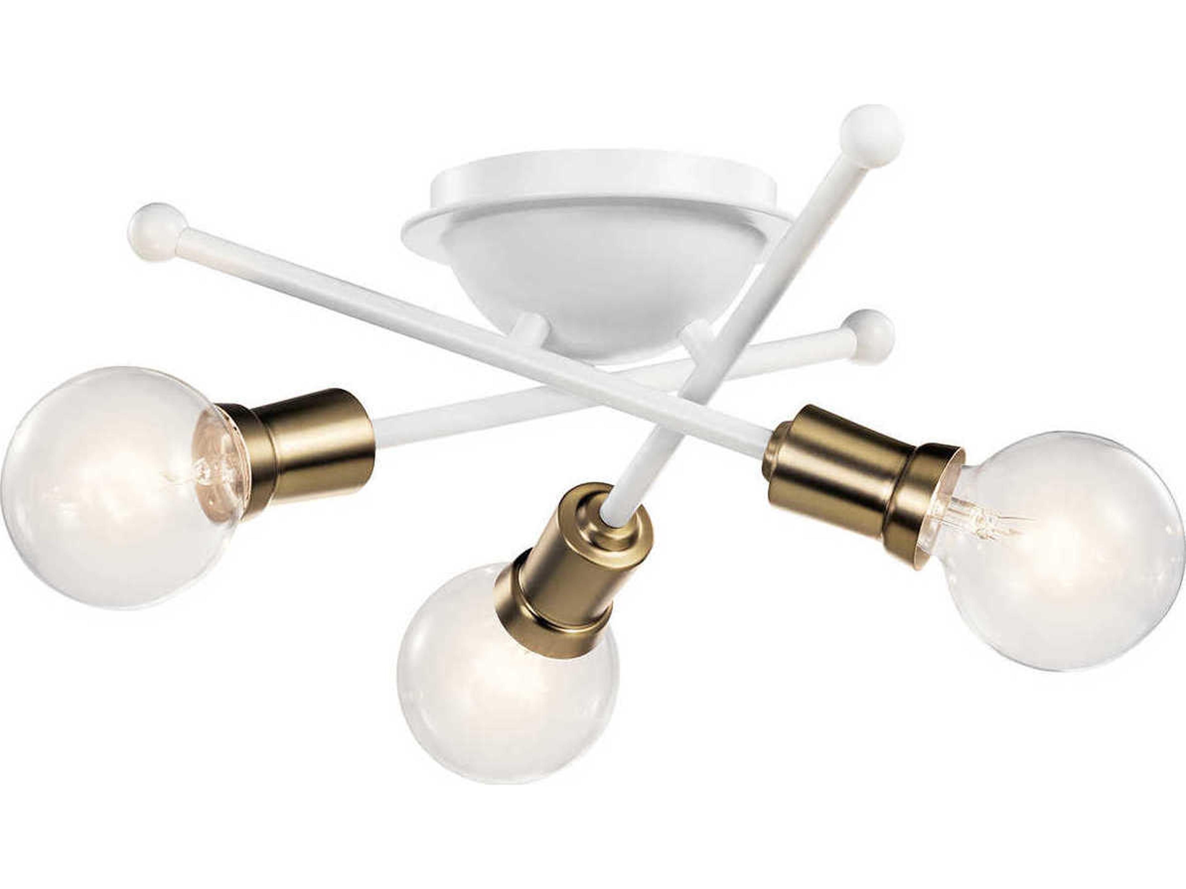 Kichler Armstrong 3-Light White Sputnik Flush Mount