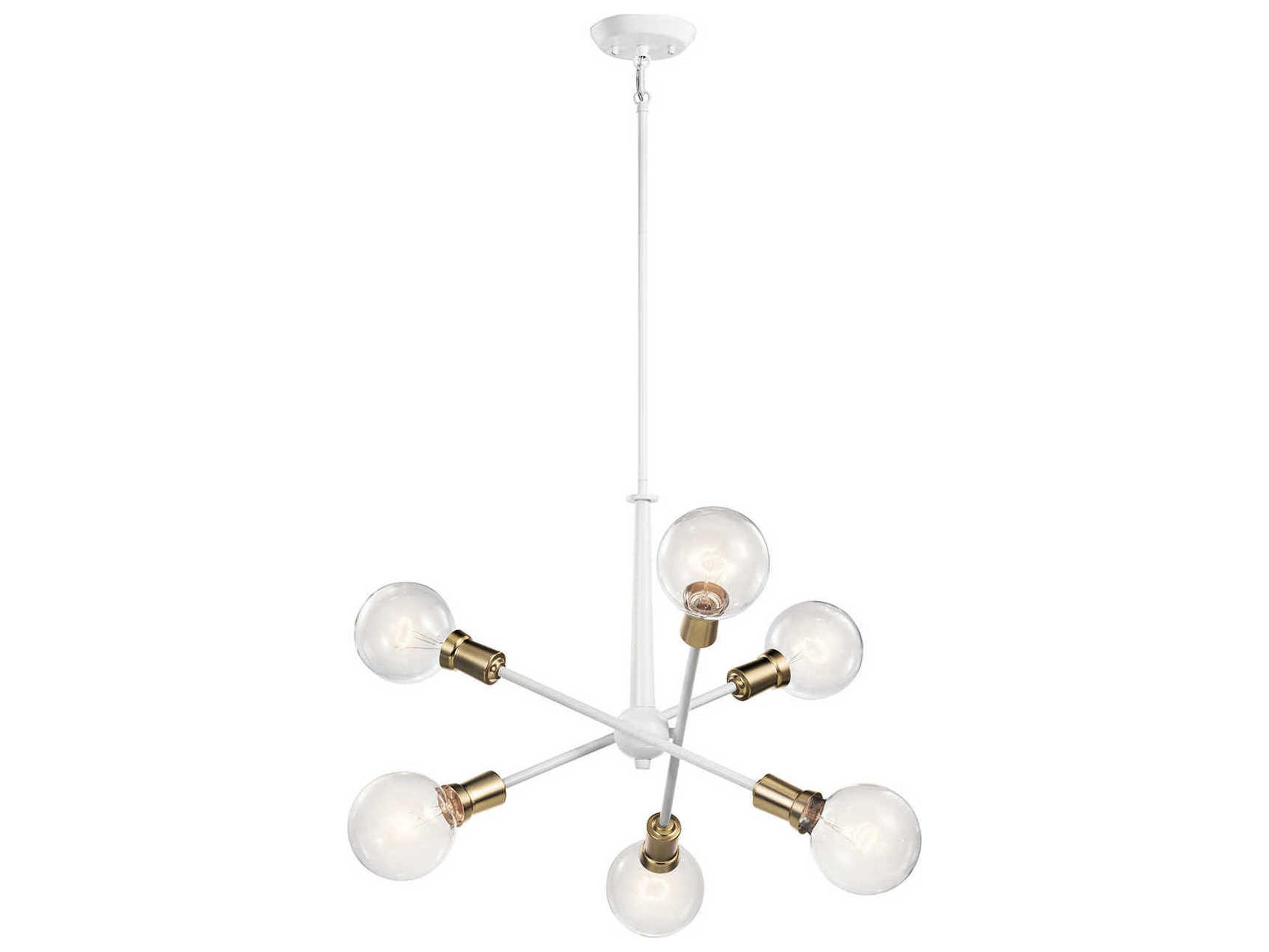 Kichler Armstrong 6-Light White Geometric Globe Pendant