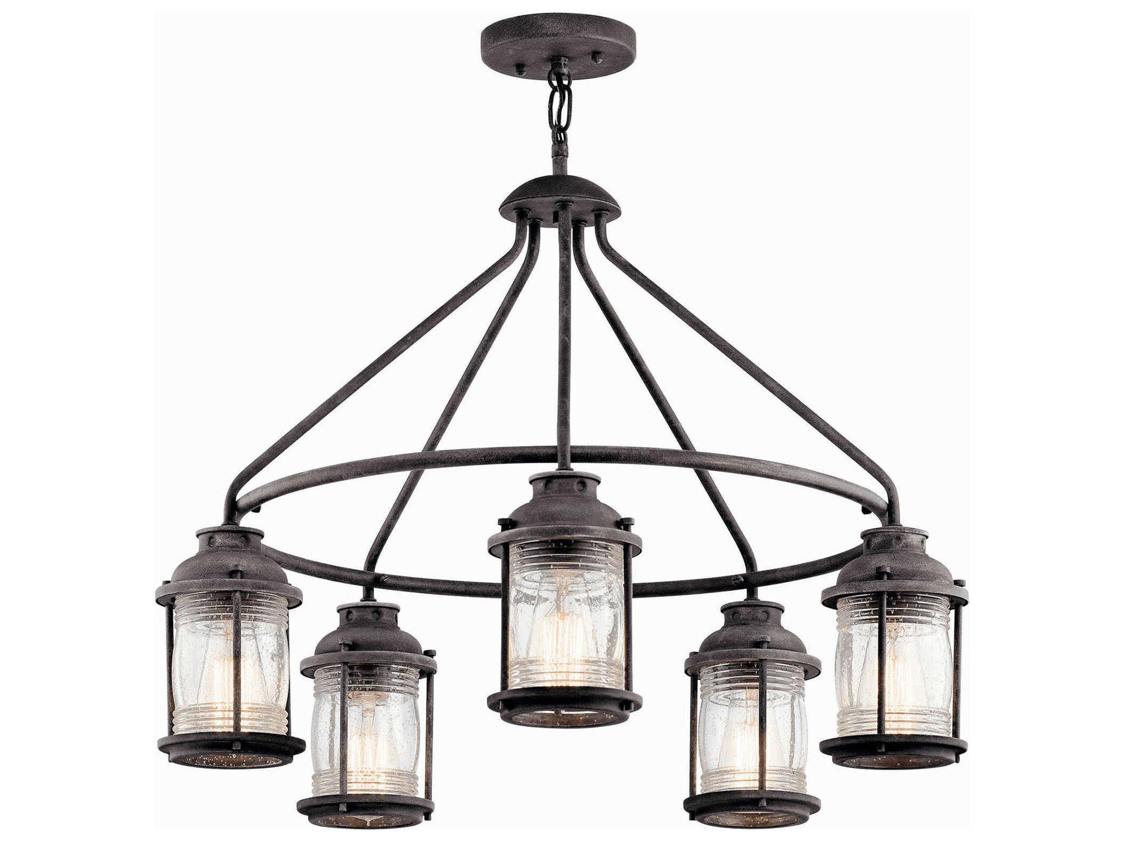 Kichler Ashland Bay 5 - Light Glass Outdoor Wall Light