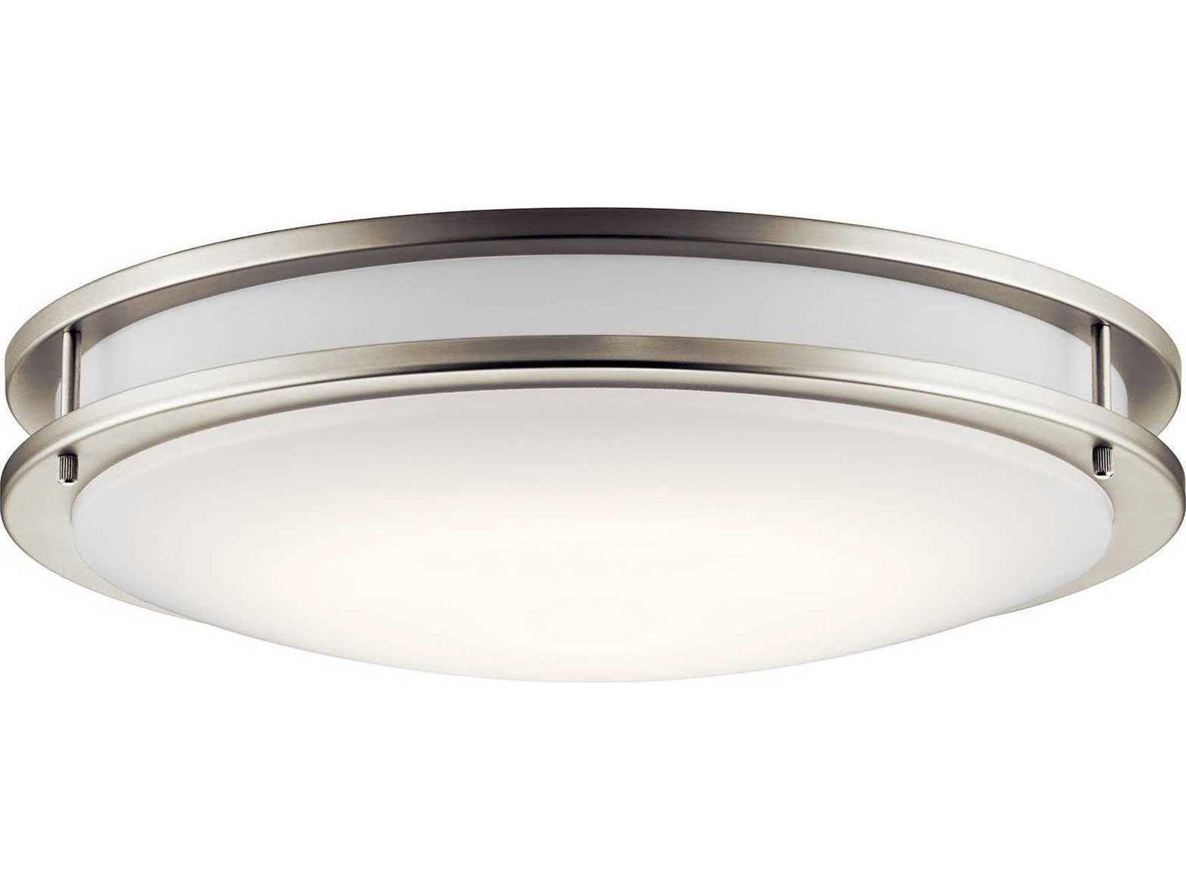 Kichler Avon 1-Light Brushed Nickel LED Round Flush Mount