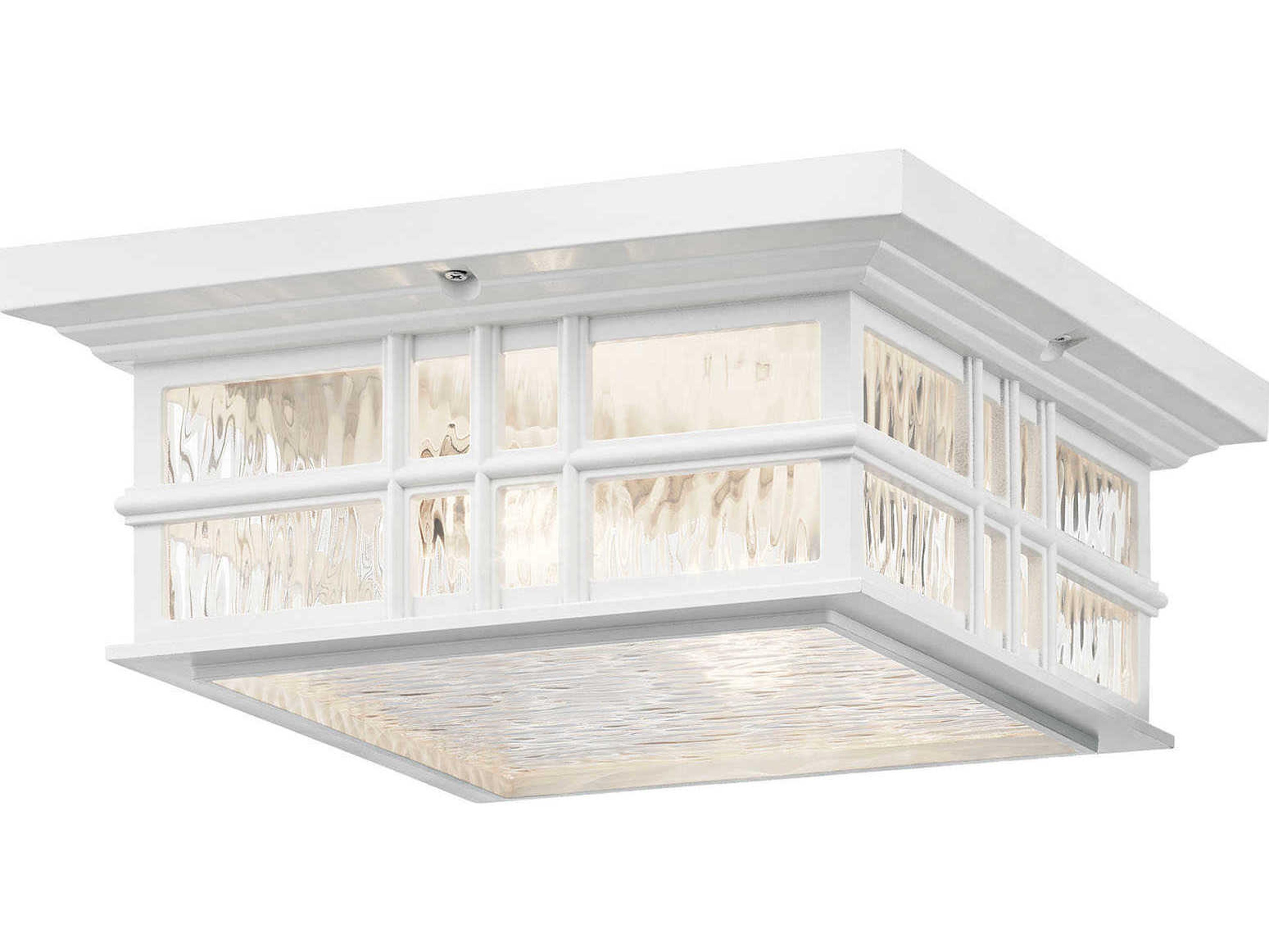 Kichler Beacon Square 2 - Light Glass Outdoor Ceiling Light