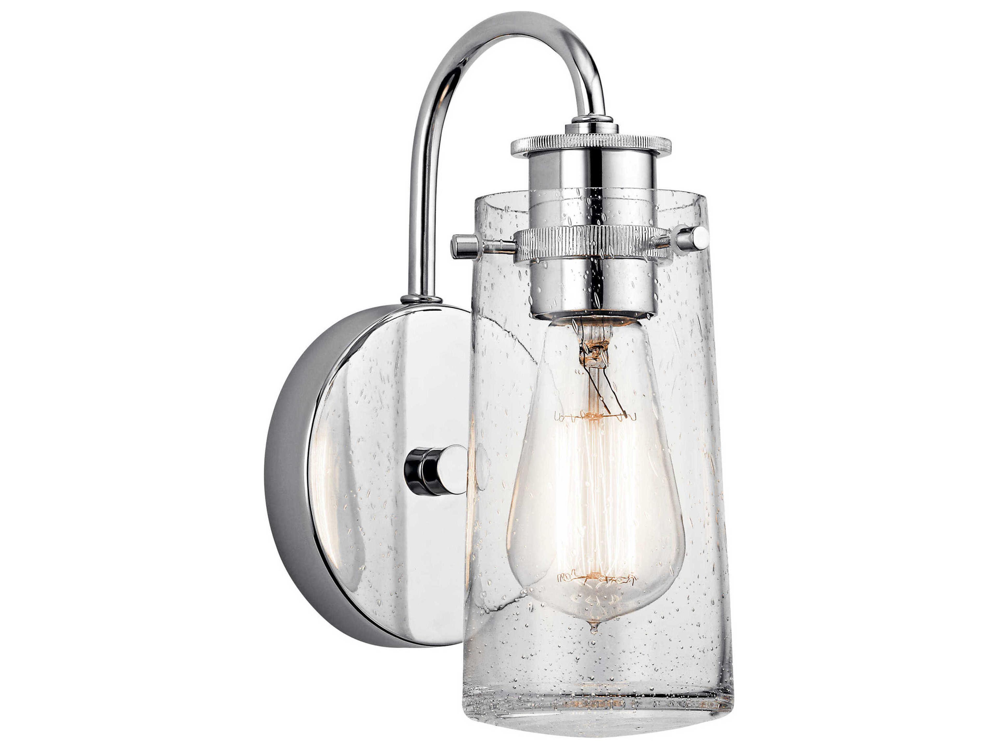 Kichler Braelyn 1-Light Chrome Glass Wall Sconce