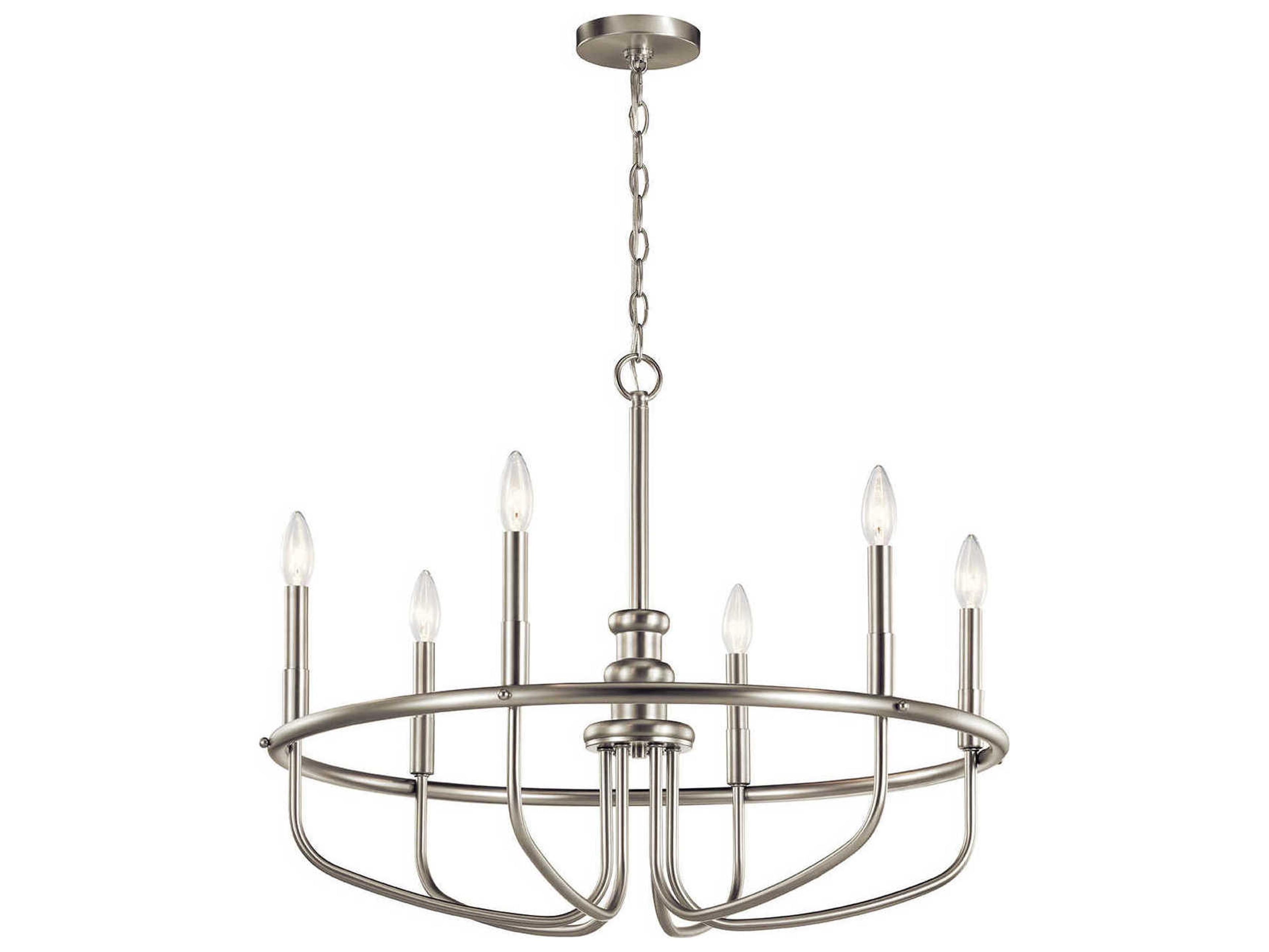Kichler Capitol Hill 6-Light Brushed Nickel Candelabra Chandelier