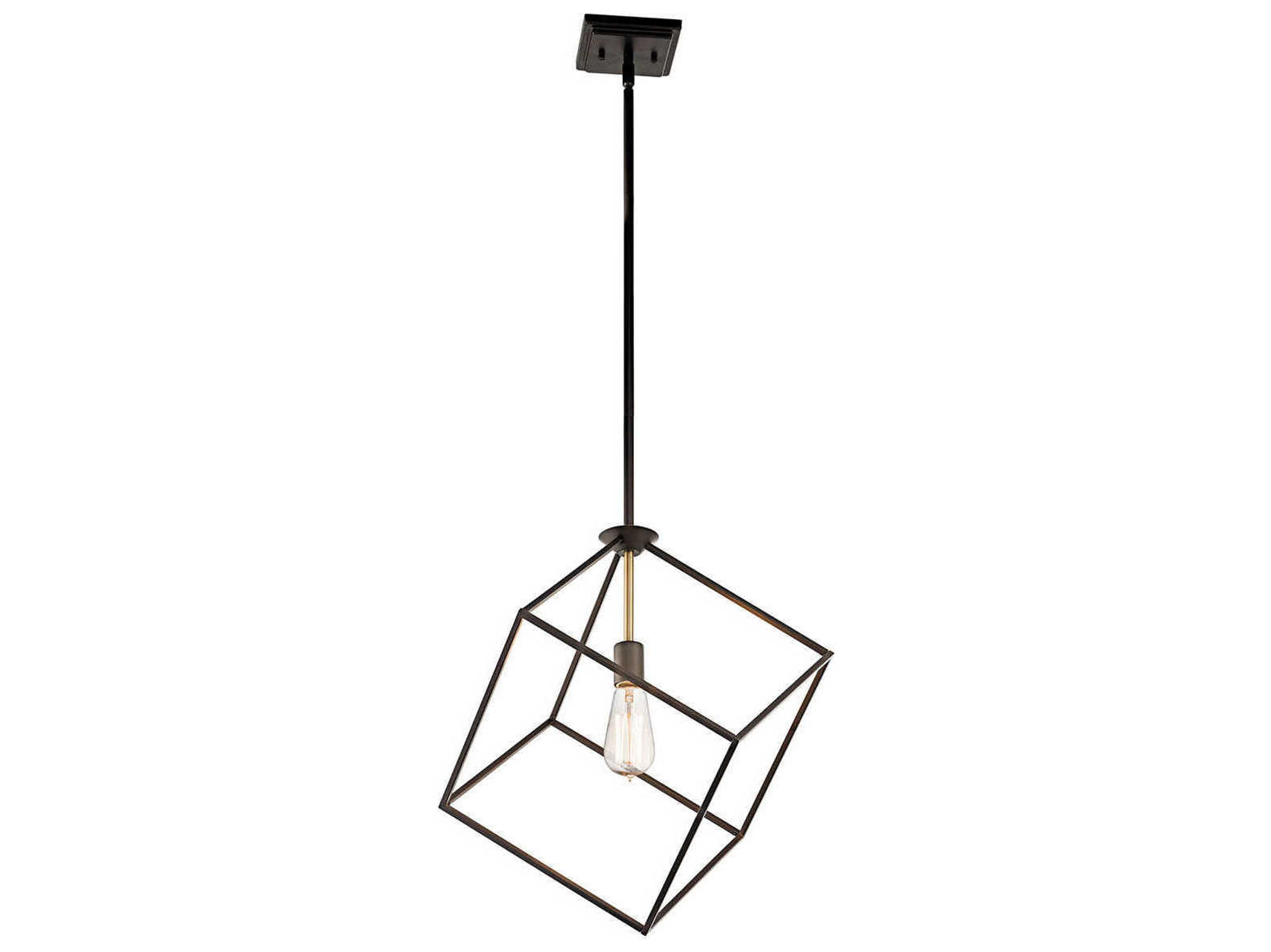 Kichler Cartone 1-Light Olde Bronze Geometric Pendant