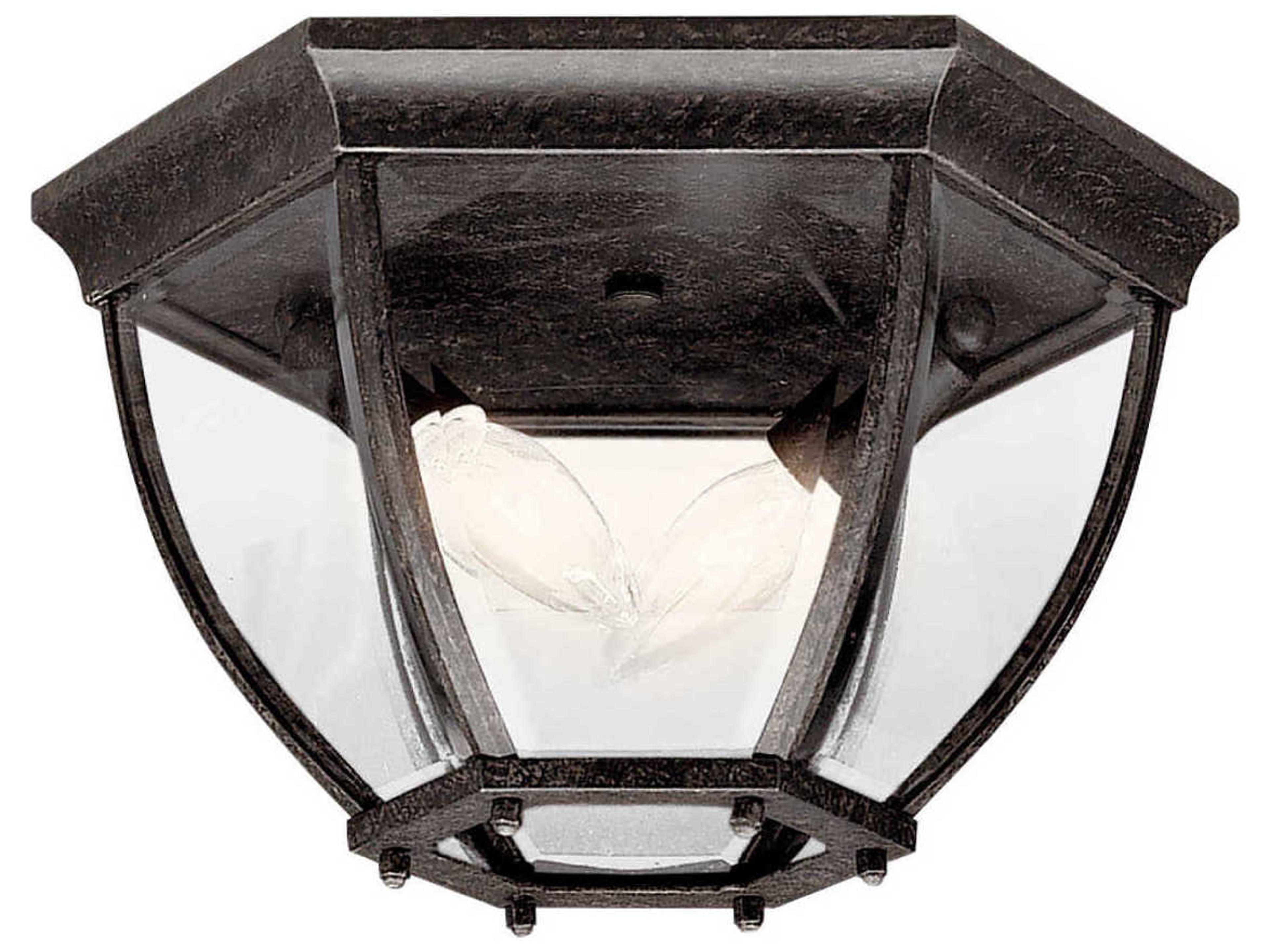 2 - Light Glass Outdoor Ceiling Light