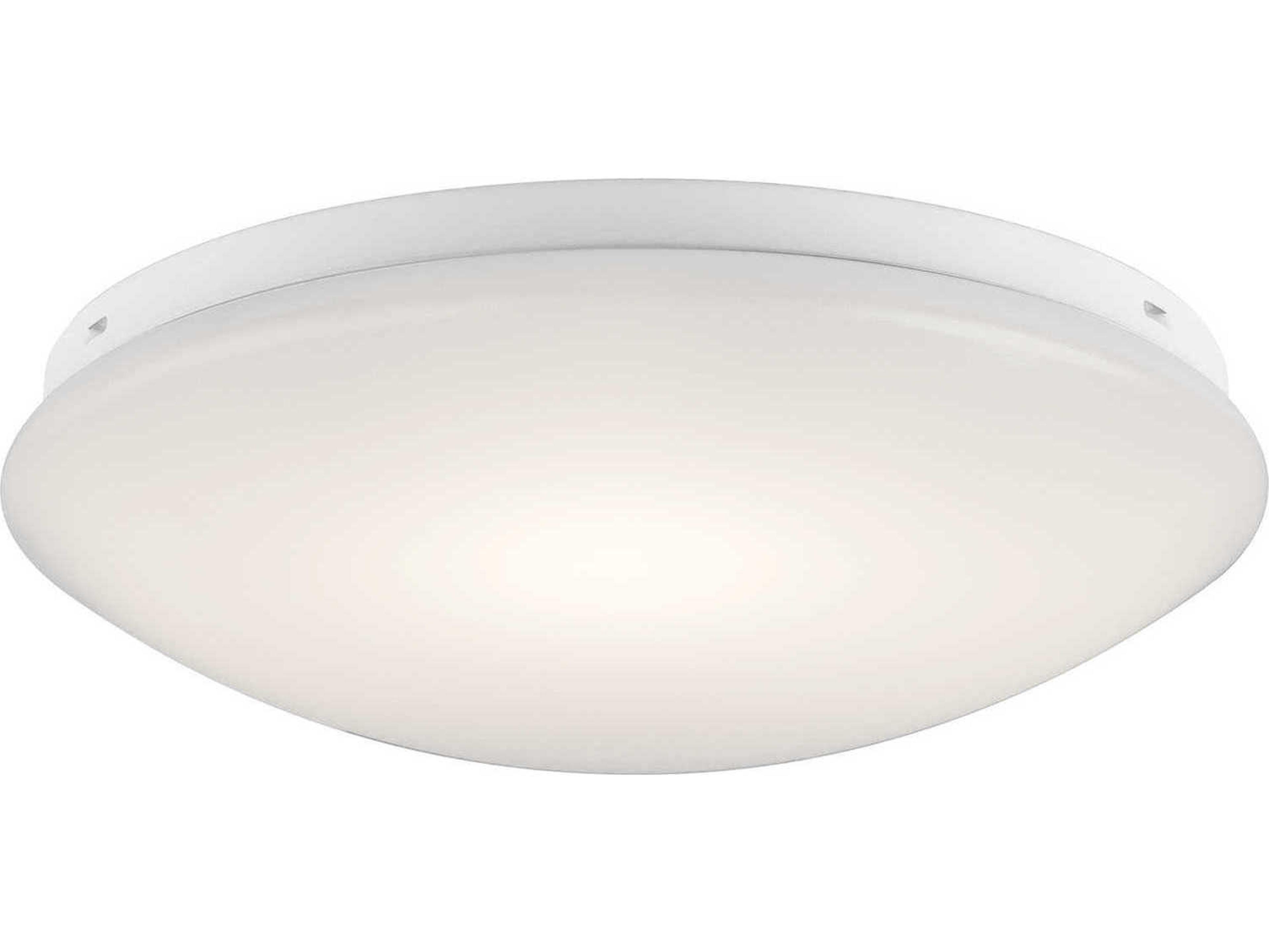 Kichler Ceiling Space 1-Light White LED Bowl Round Flush Mount