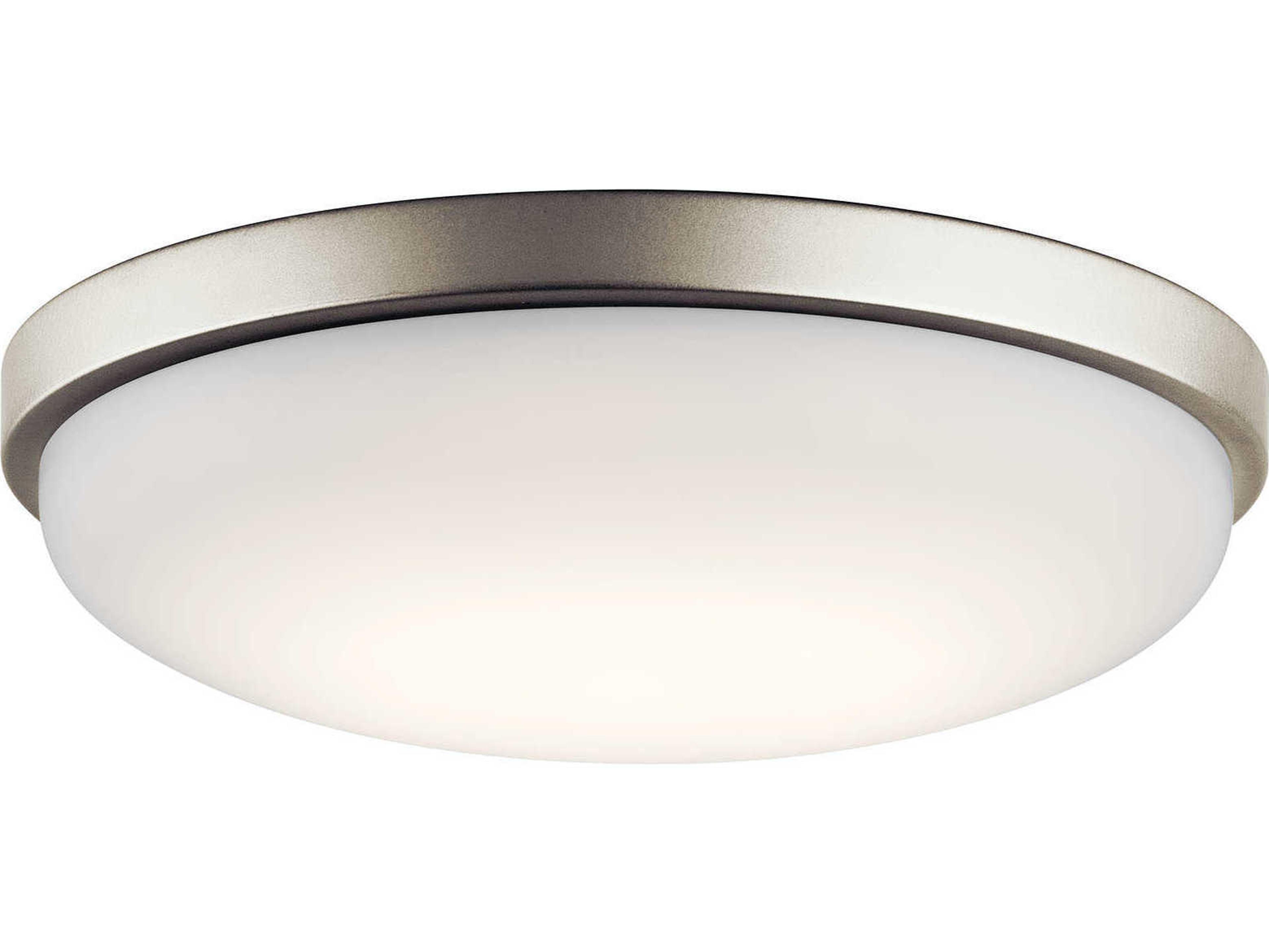 Kichler Ceiling Space 1-Light Brushed Nickel LED Bowl Round Flush Mount