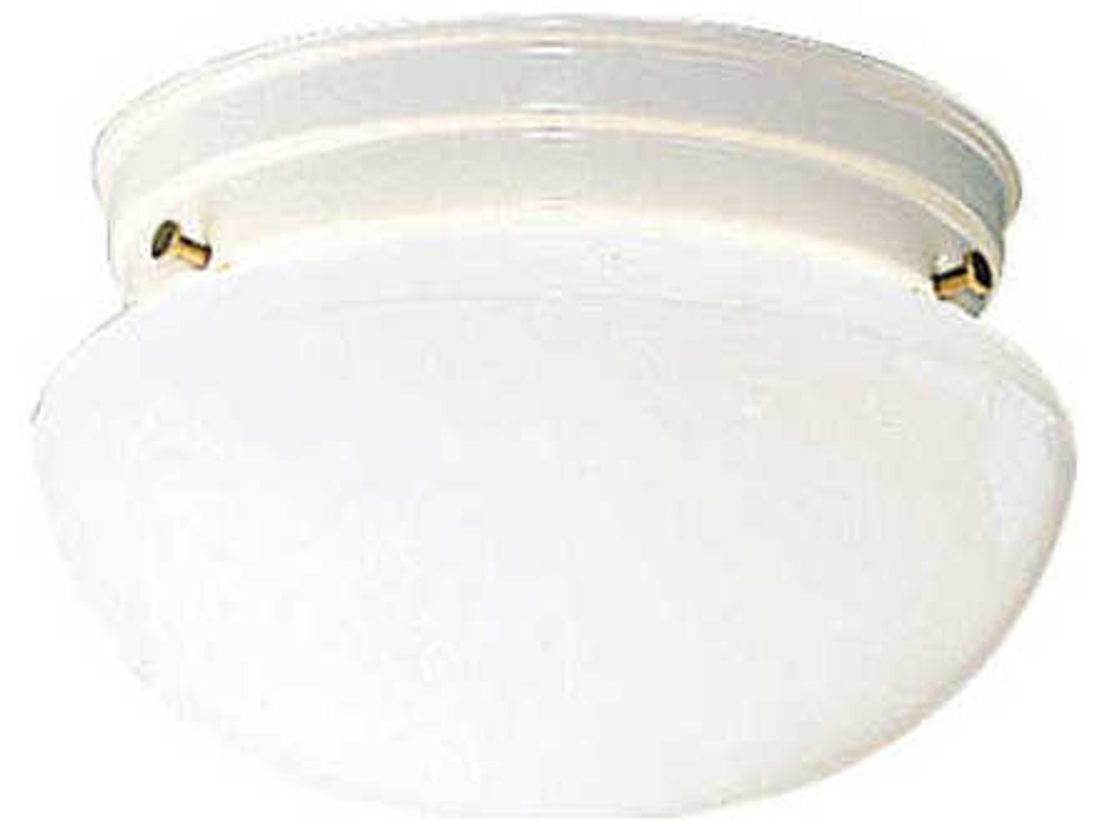 Kichler Ceiling Space 1-Light White Bowl Round Flush Mount