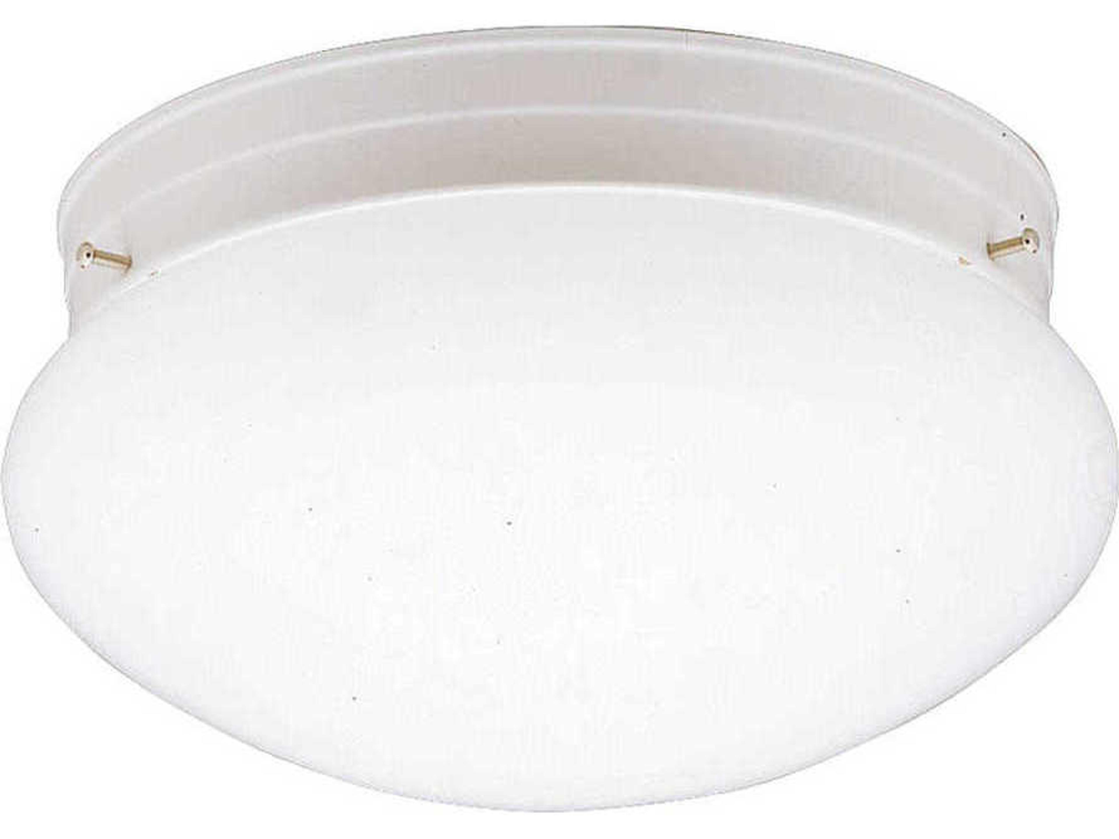 Kichler Ceiling Space 1-Light White Bowl Round Flush Mount