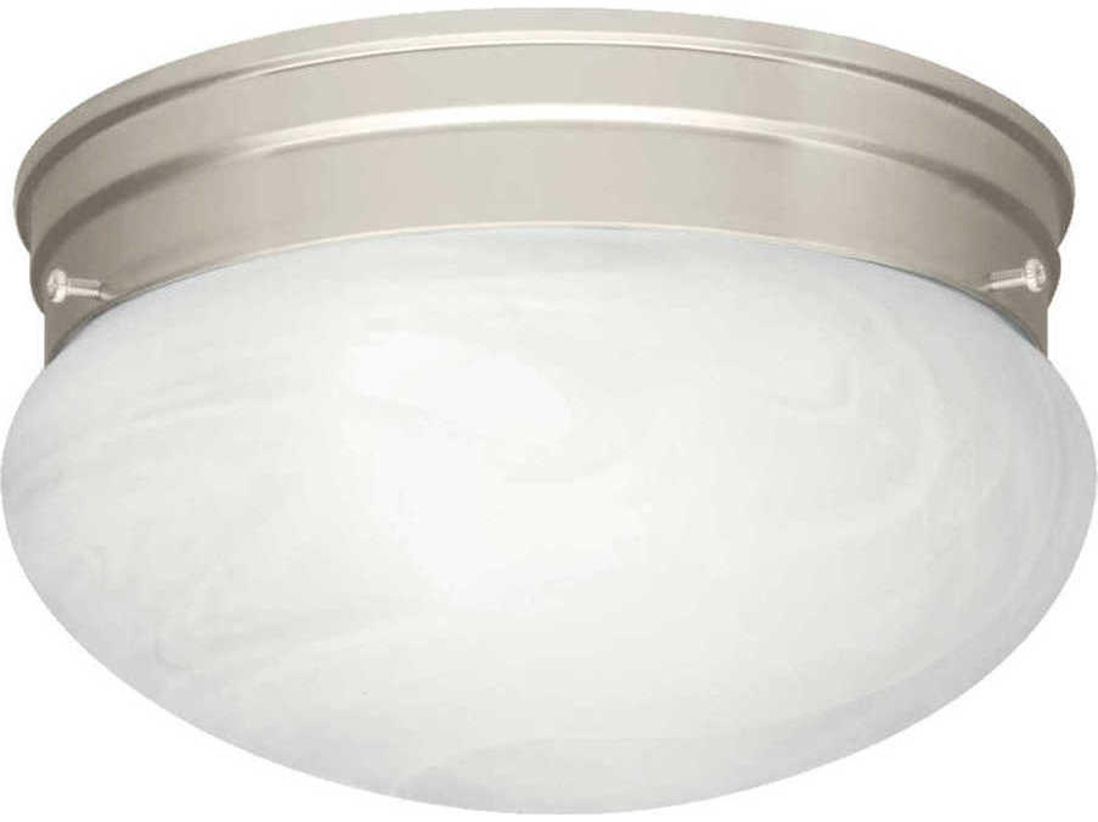 Kichler Ceiling Space 1-Light Brushed Nickel Glass Bowl Round Flush Mount