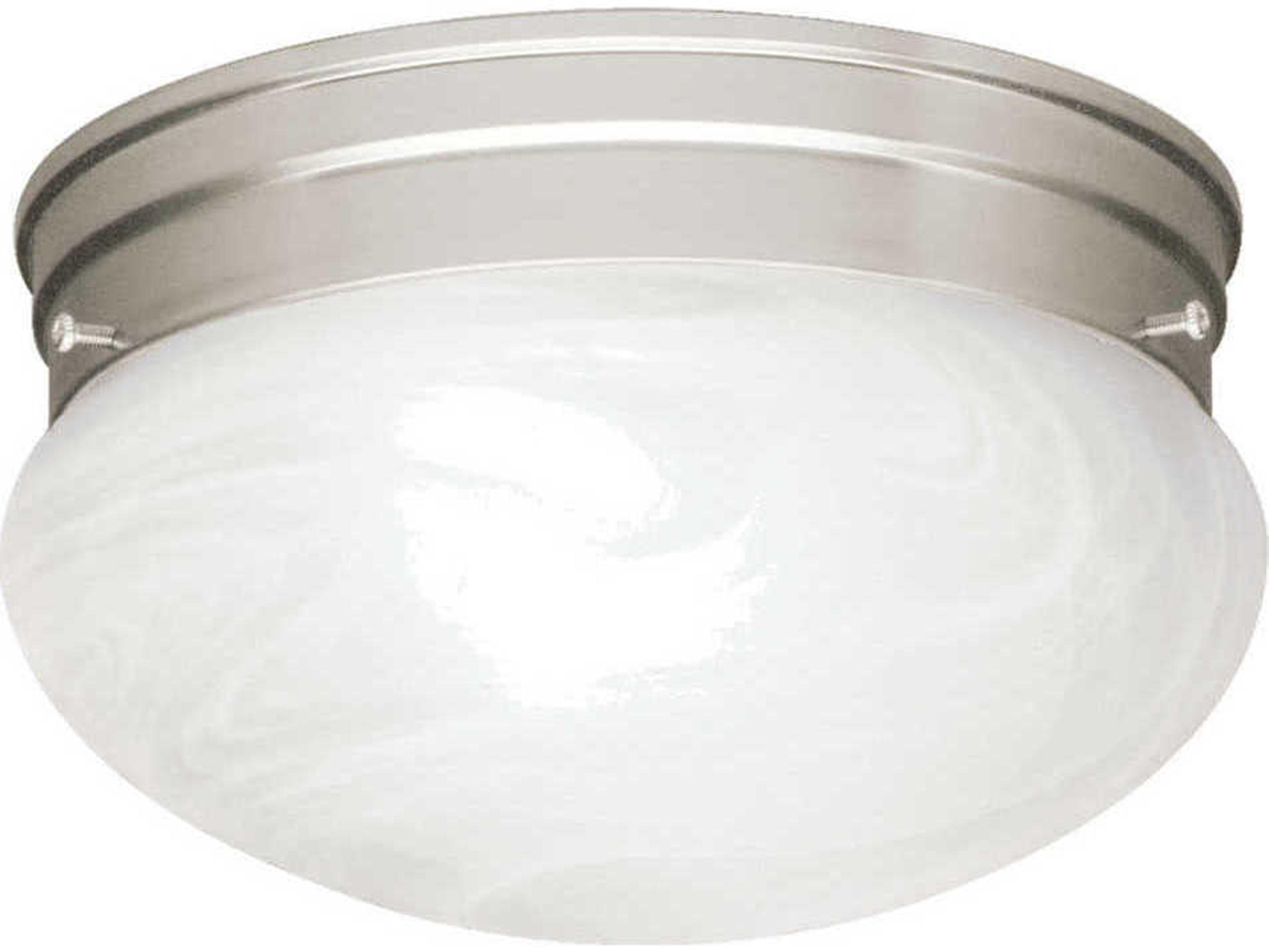 Kichler Ceiling Space 2-Light Brushed Nickel Glass Bowl Round Flush Mount