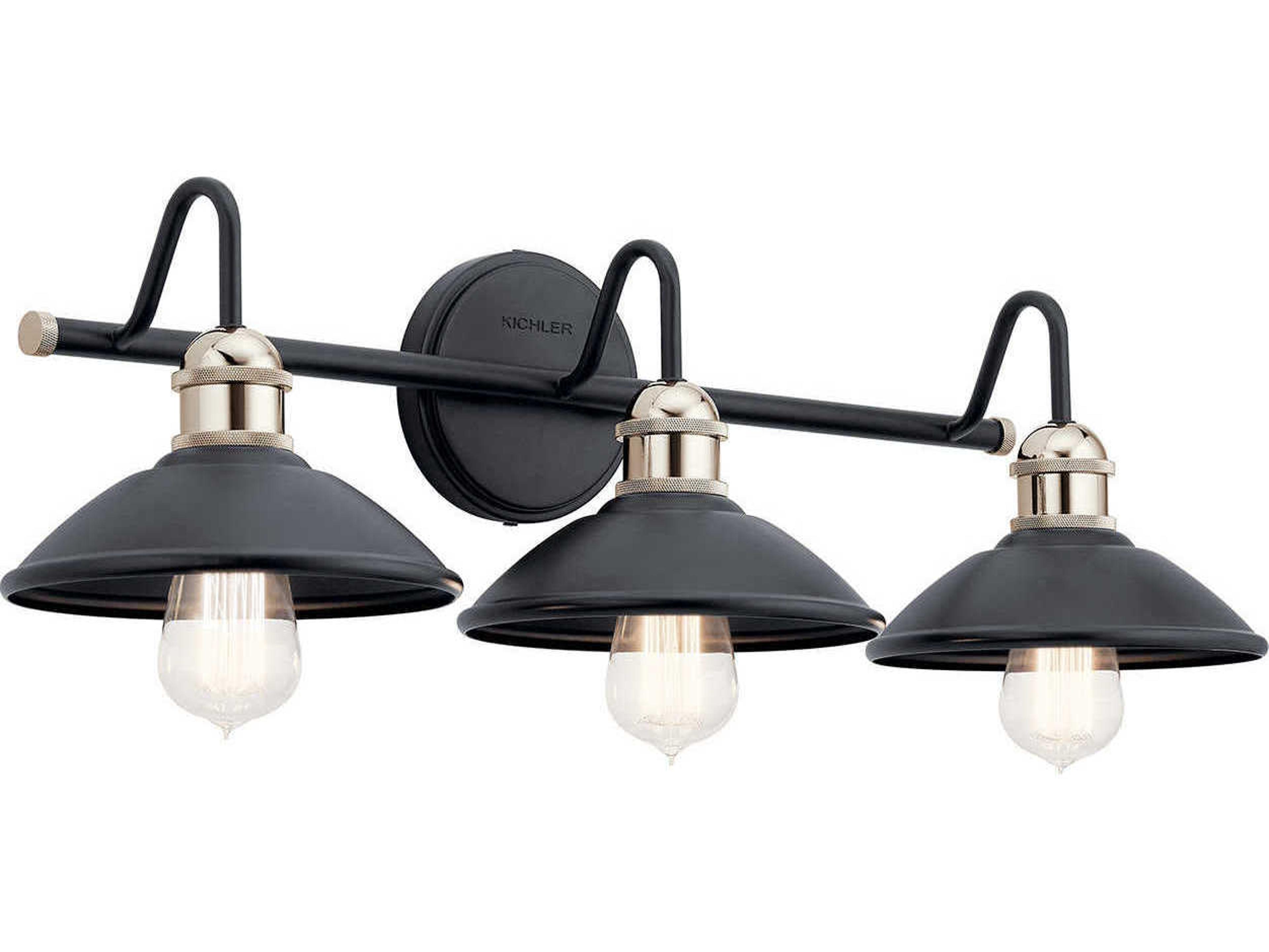 Kichler Clyde 3-Light Black Vanity Light