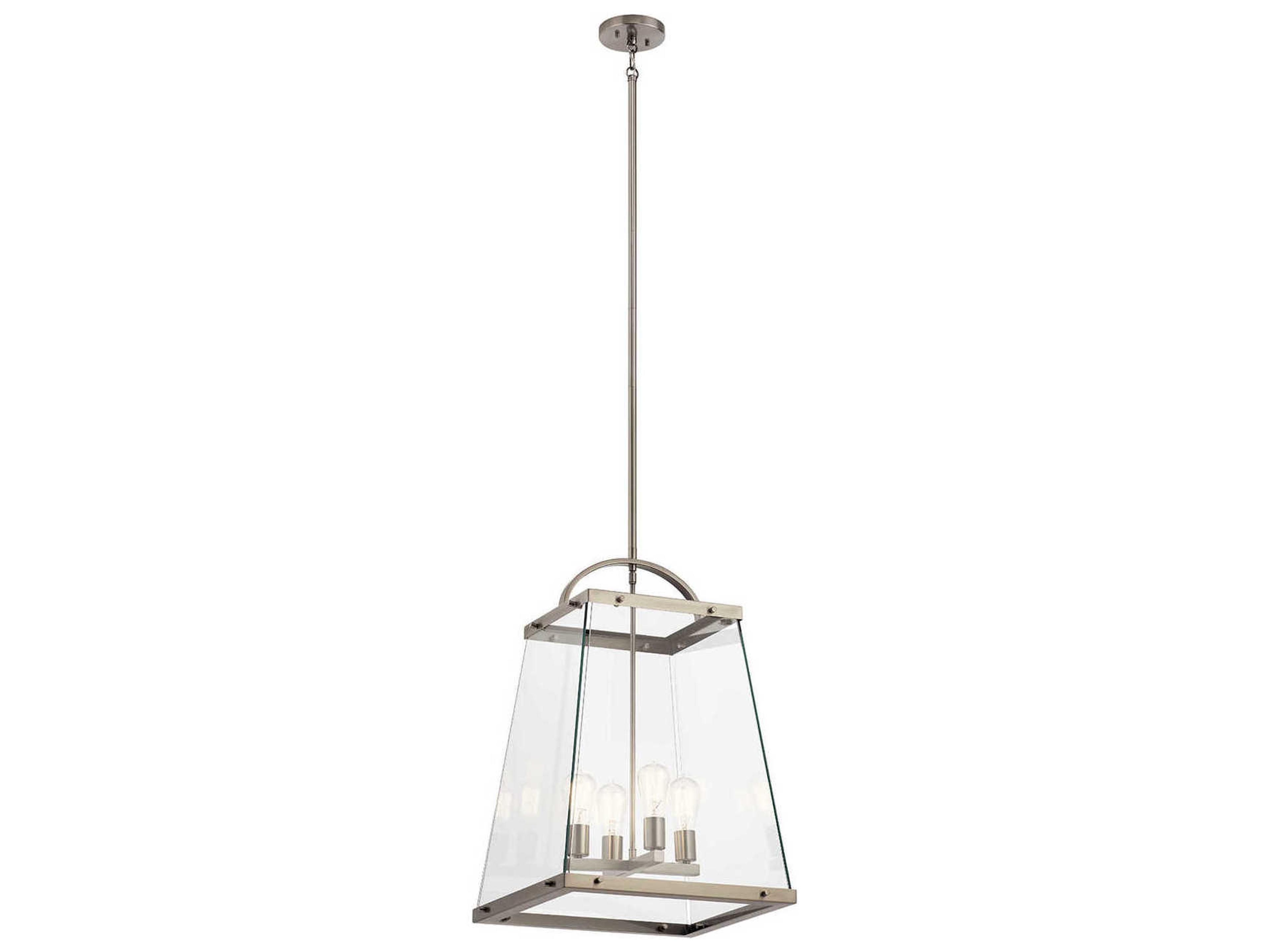 Kichler Darton 4-Light Classic Pewter Glass Pendant
