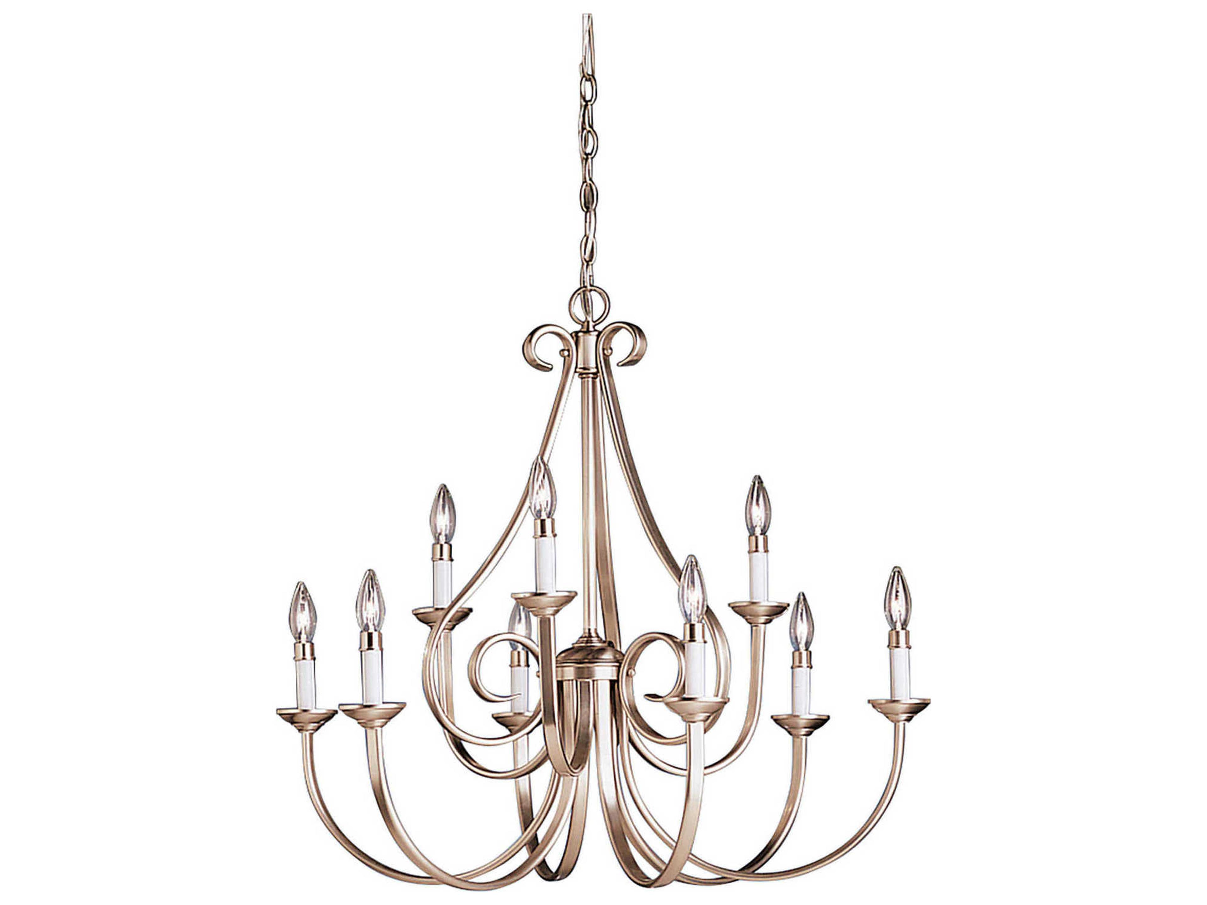 Kichler Dover 9-Light Brushed Nickel Candelabra Chandelier