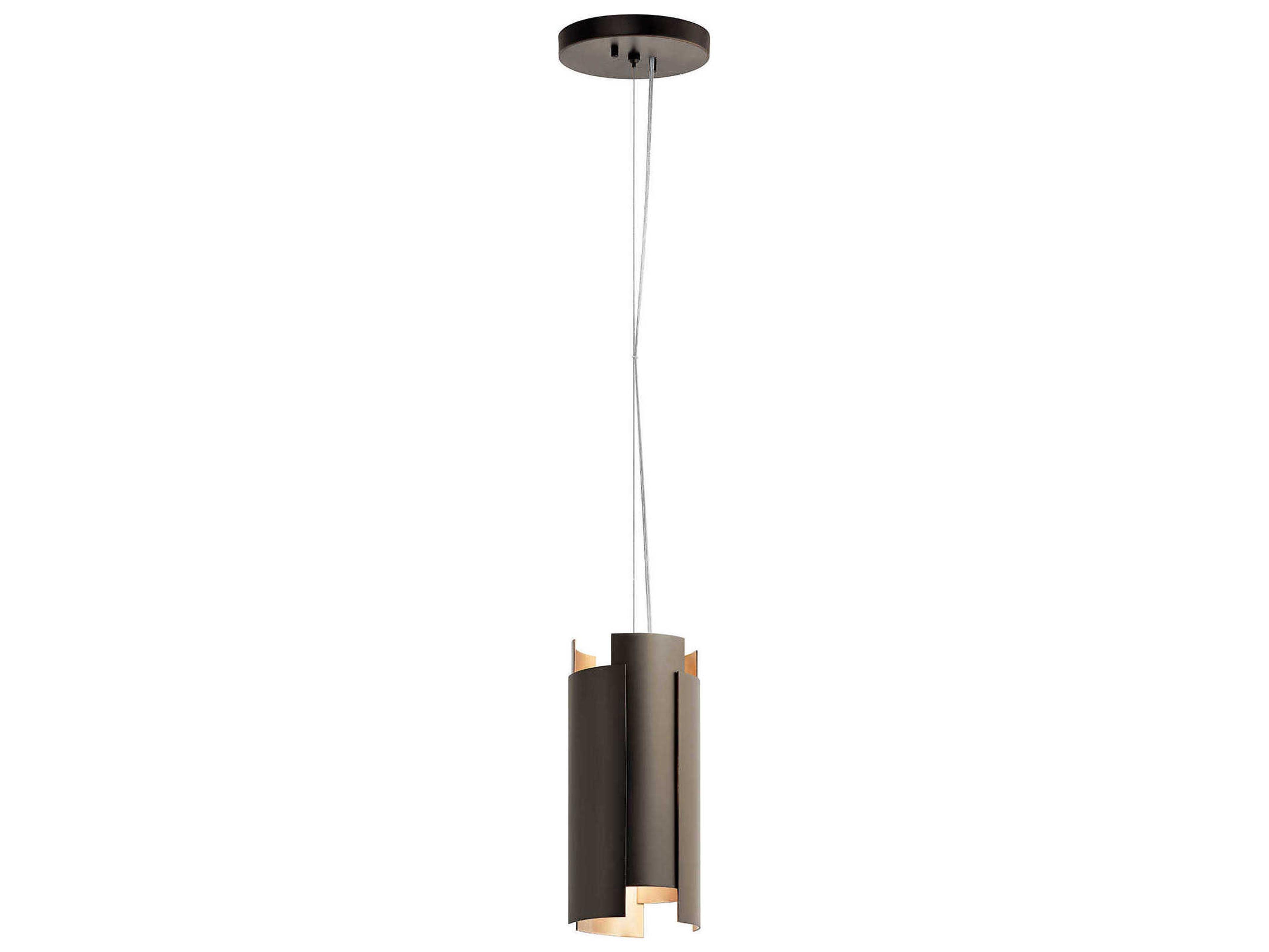 Kichler Moderne 2-Light Olde Bronze Cylinder Round Mini Pendant