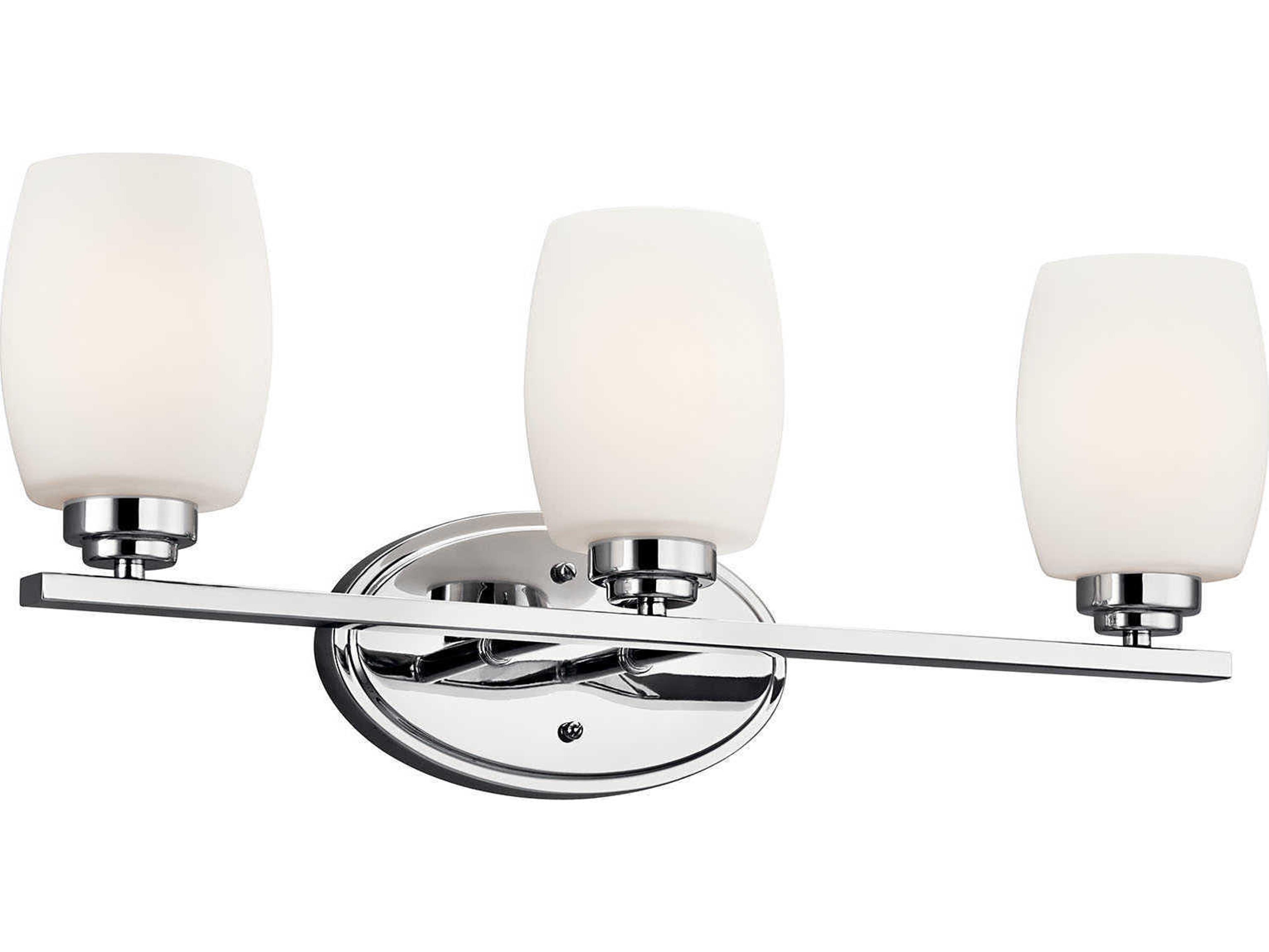 Kichler Eileen 3-Light Chrome Glass Vanity Light