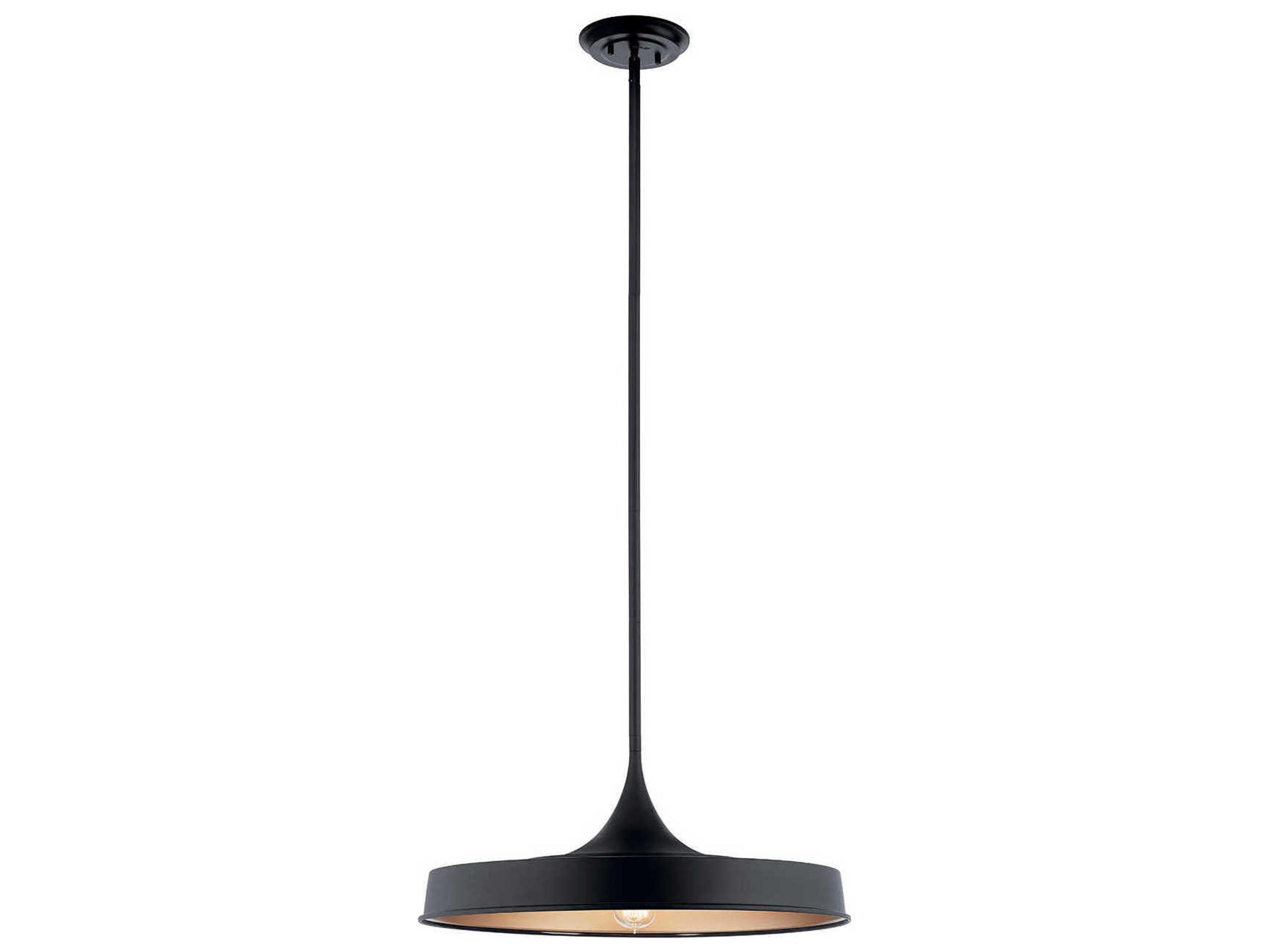 Kichler Elias 1-Light Black Round Pendant