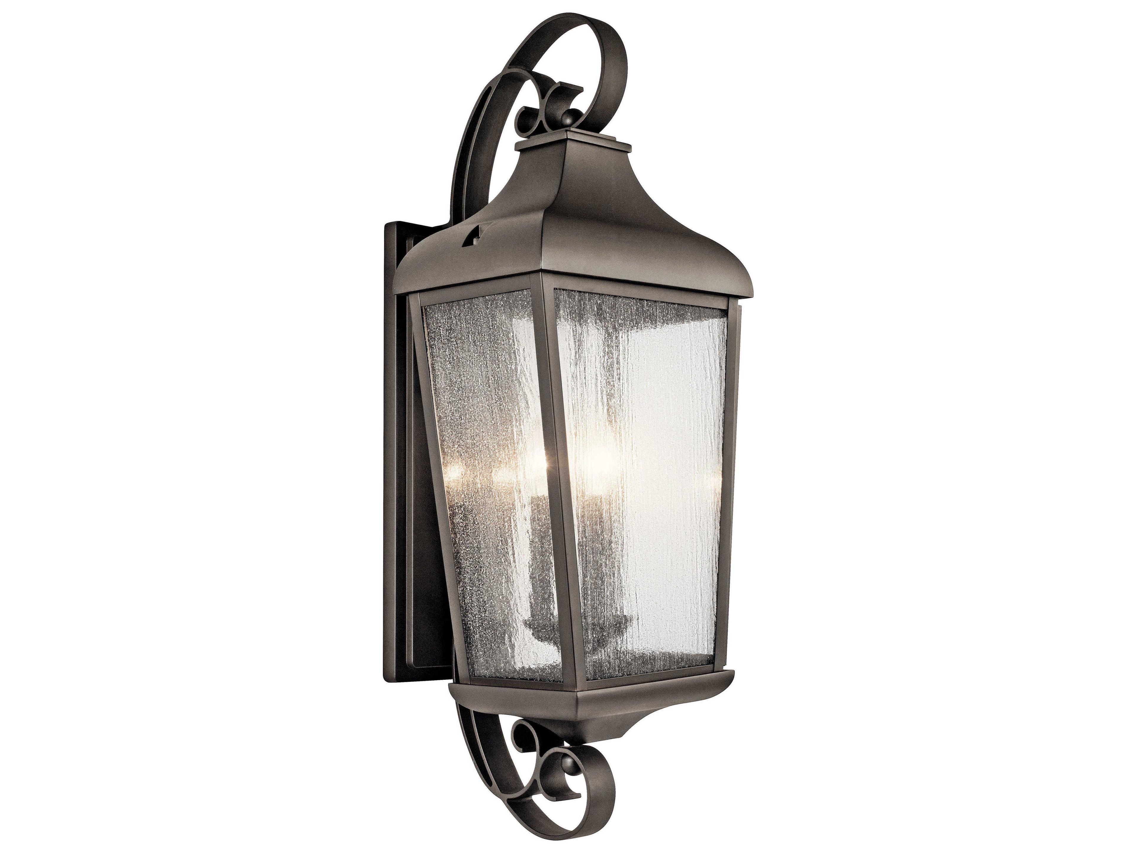Kichler Forestdale 3 - Light Glass Outdoor Wall Light